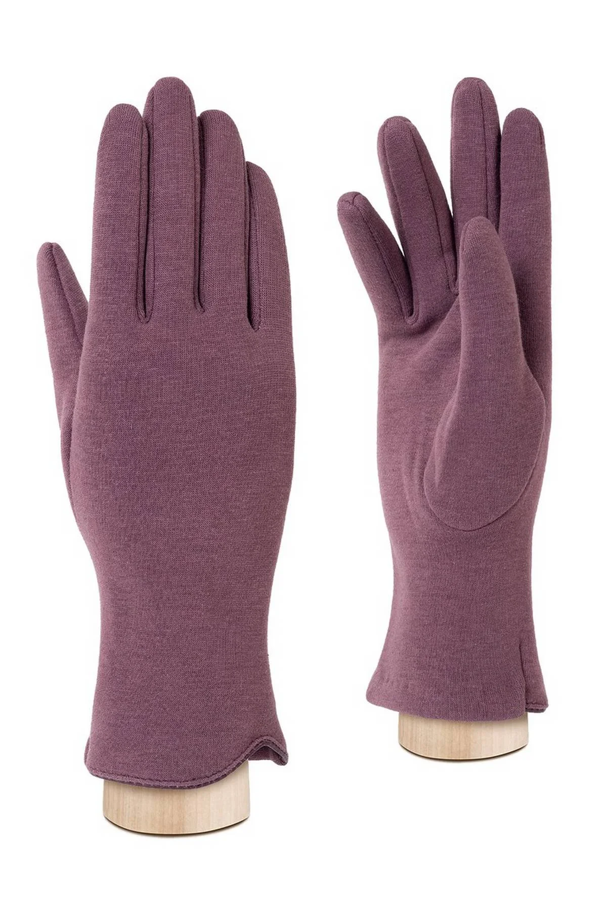 Перчатки серо-розовые, M