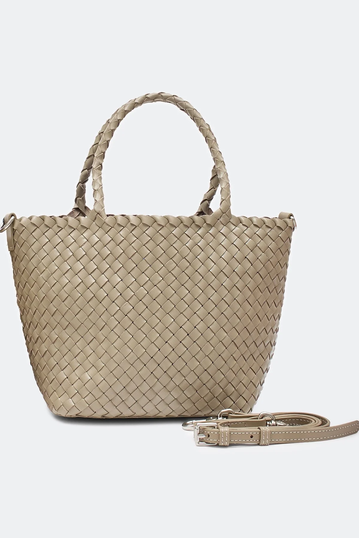 Плетеная сумка с косметичкой, One