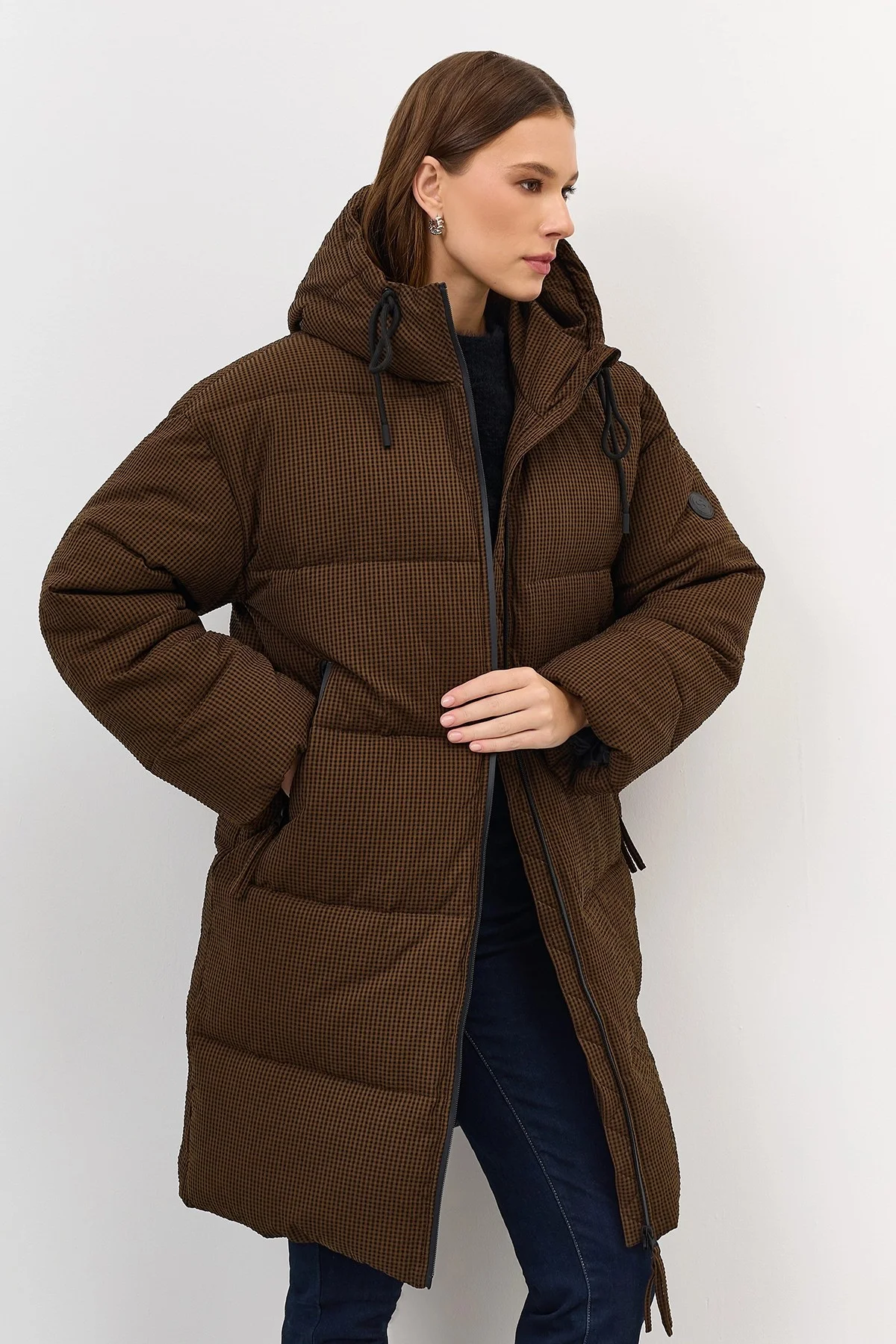 Пальто из фактурной ткани, 50