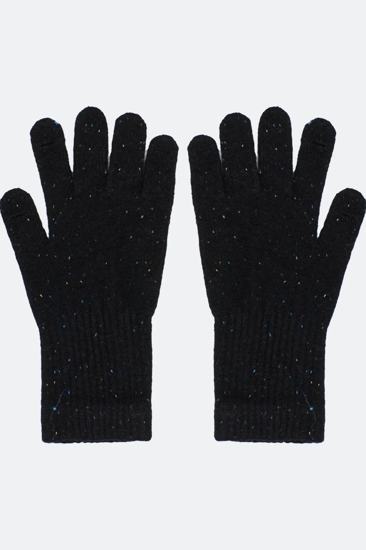 Черные вязаные перчатки из 100% шерсти, One