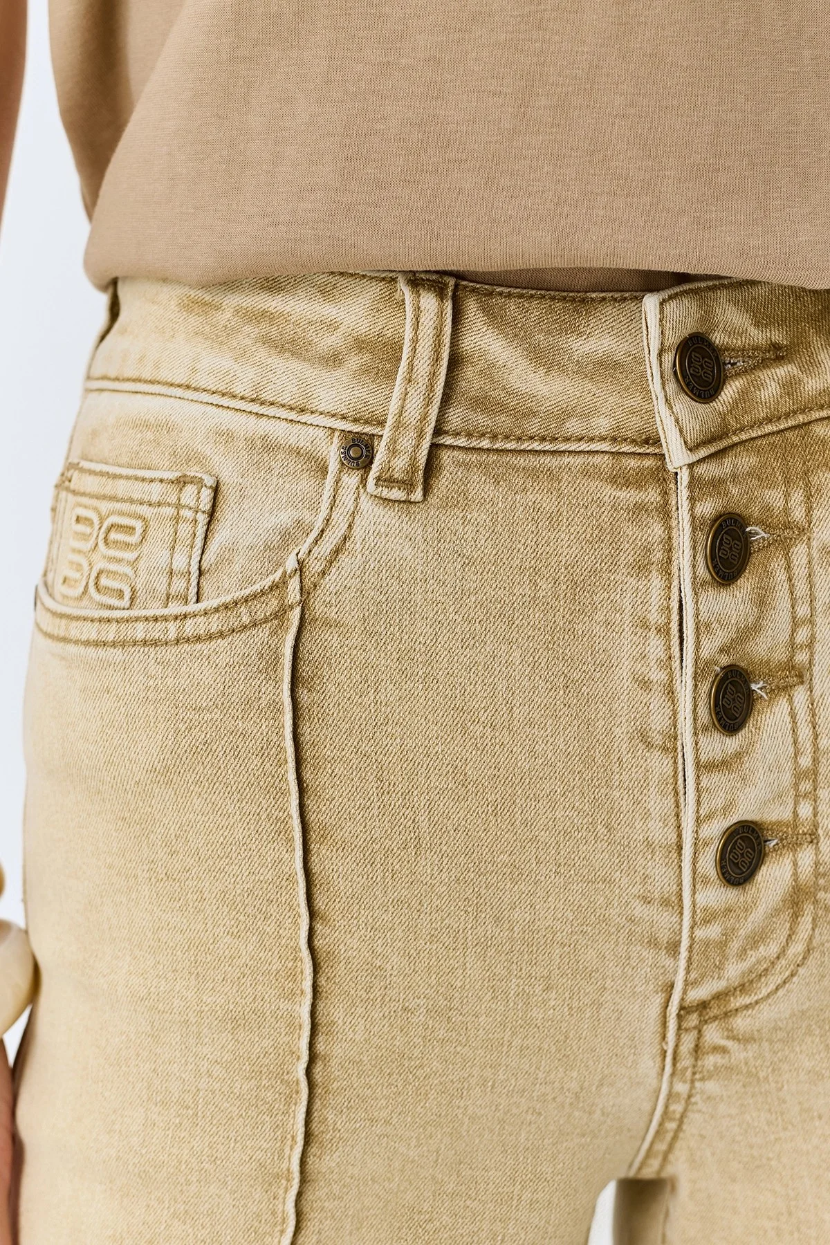 Джинсы Straight fit с простроченными стрелками, 40