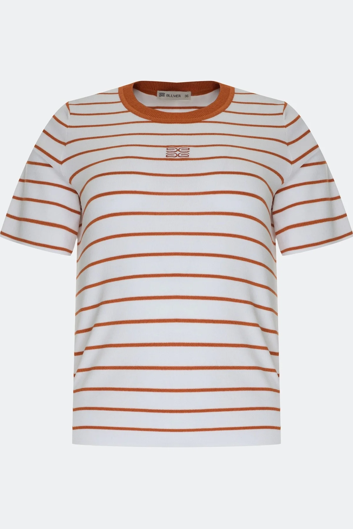 Вязаная футболка в полоску, 34