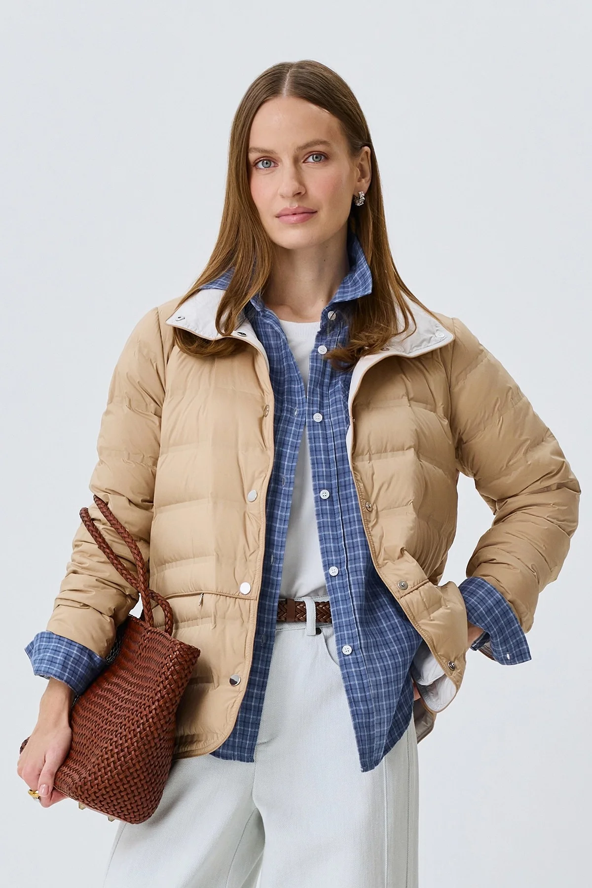 Легкая куртка на натуральном утеплителе, 34