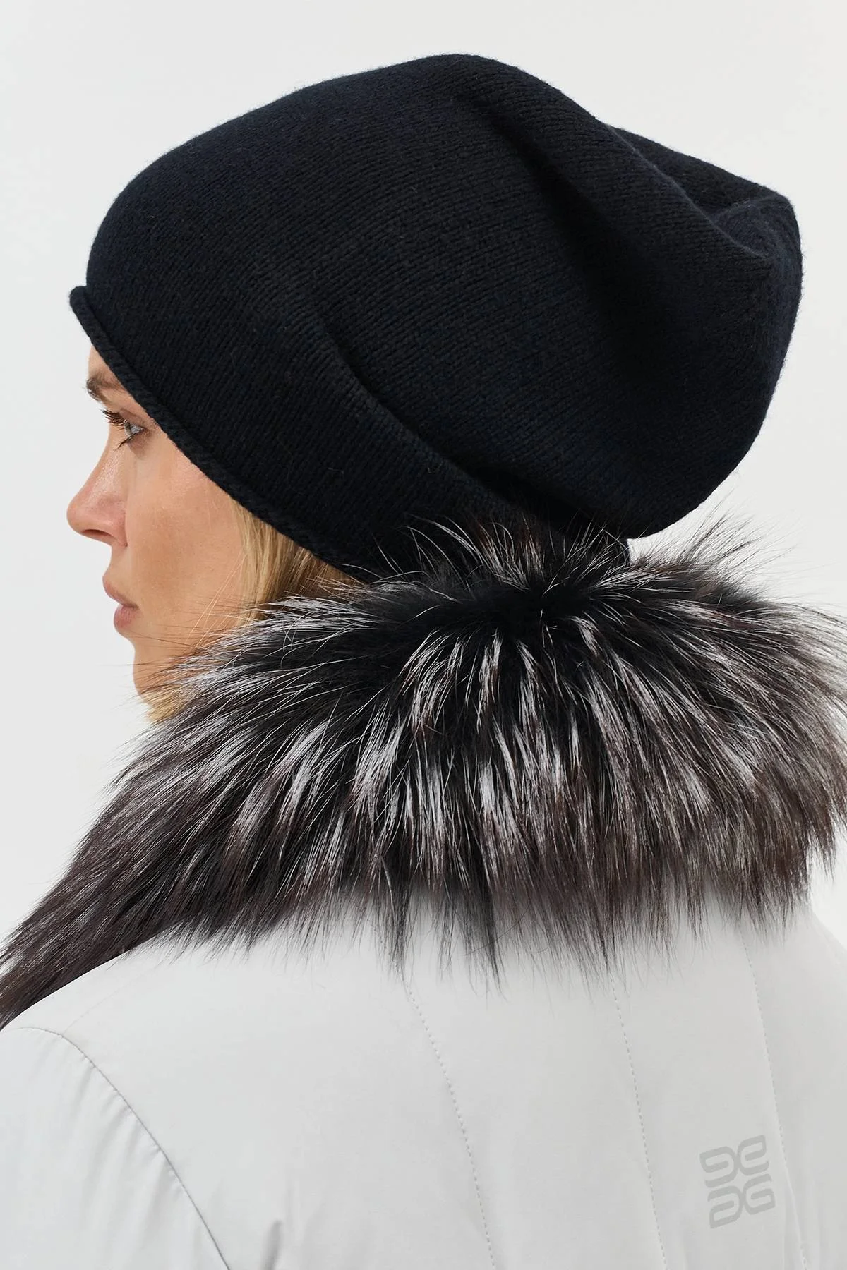 Черная шапка из 100% шерсти, One