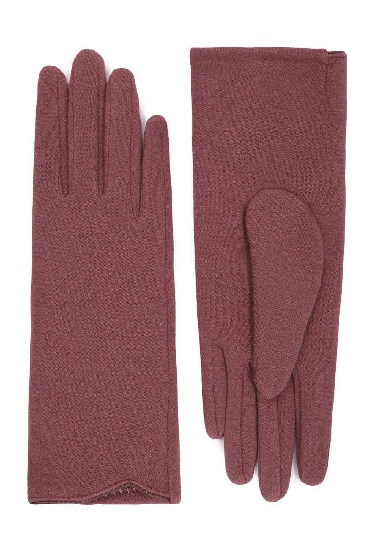 Перчатки серо-розовые, M