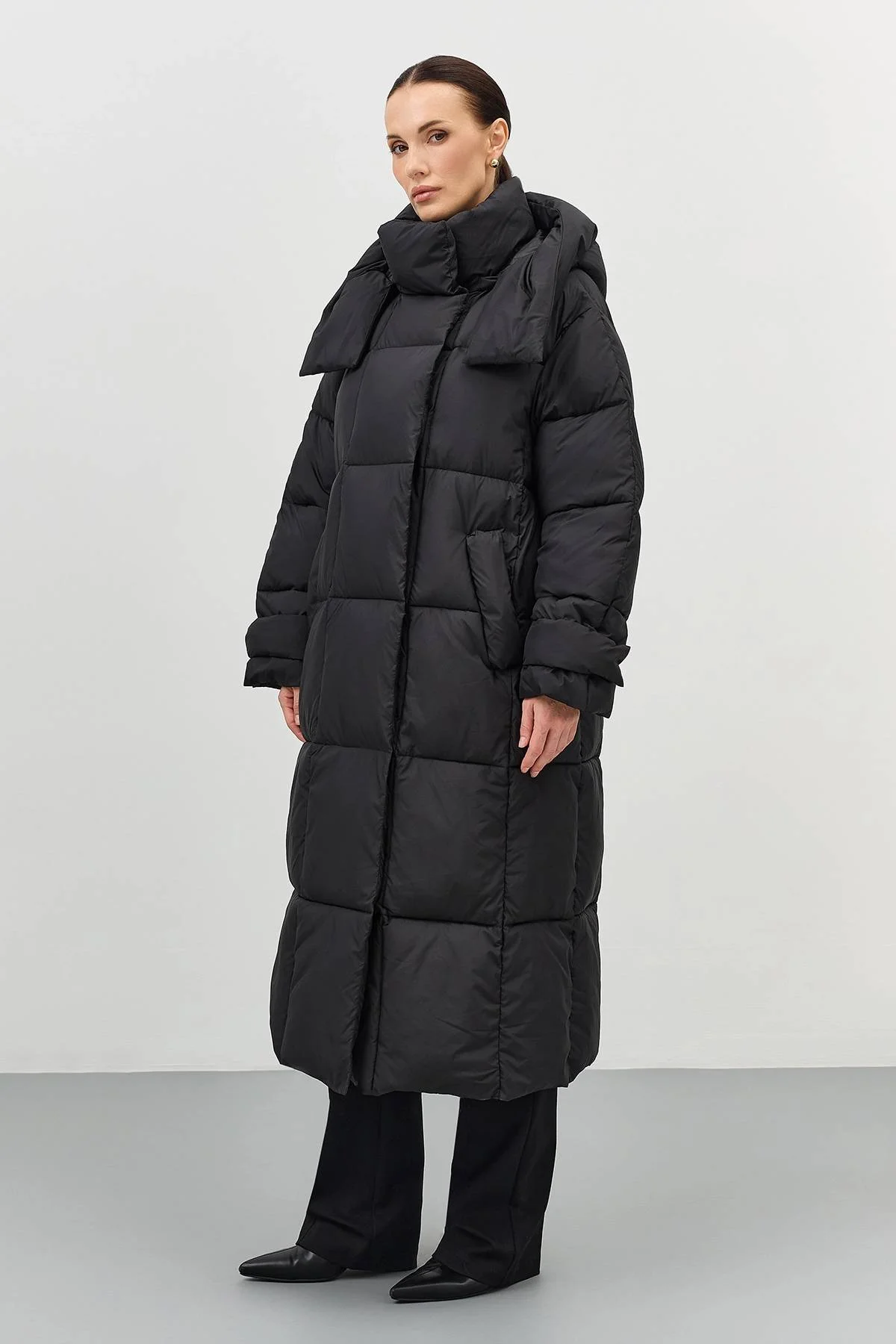 Лимитированная серия теплое пальто Oversize и палантин, 46