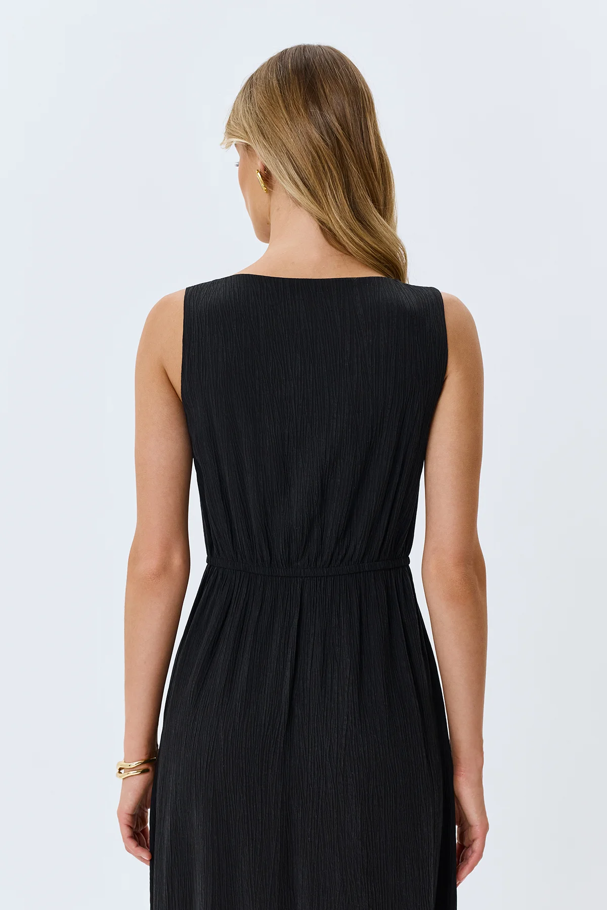 Платье из фактурного тенселя, 42