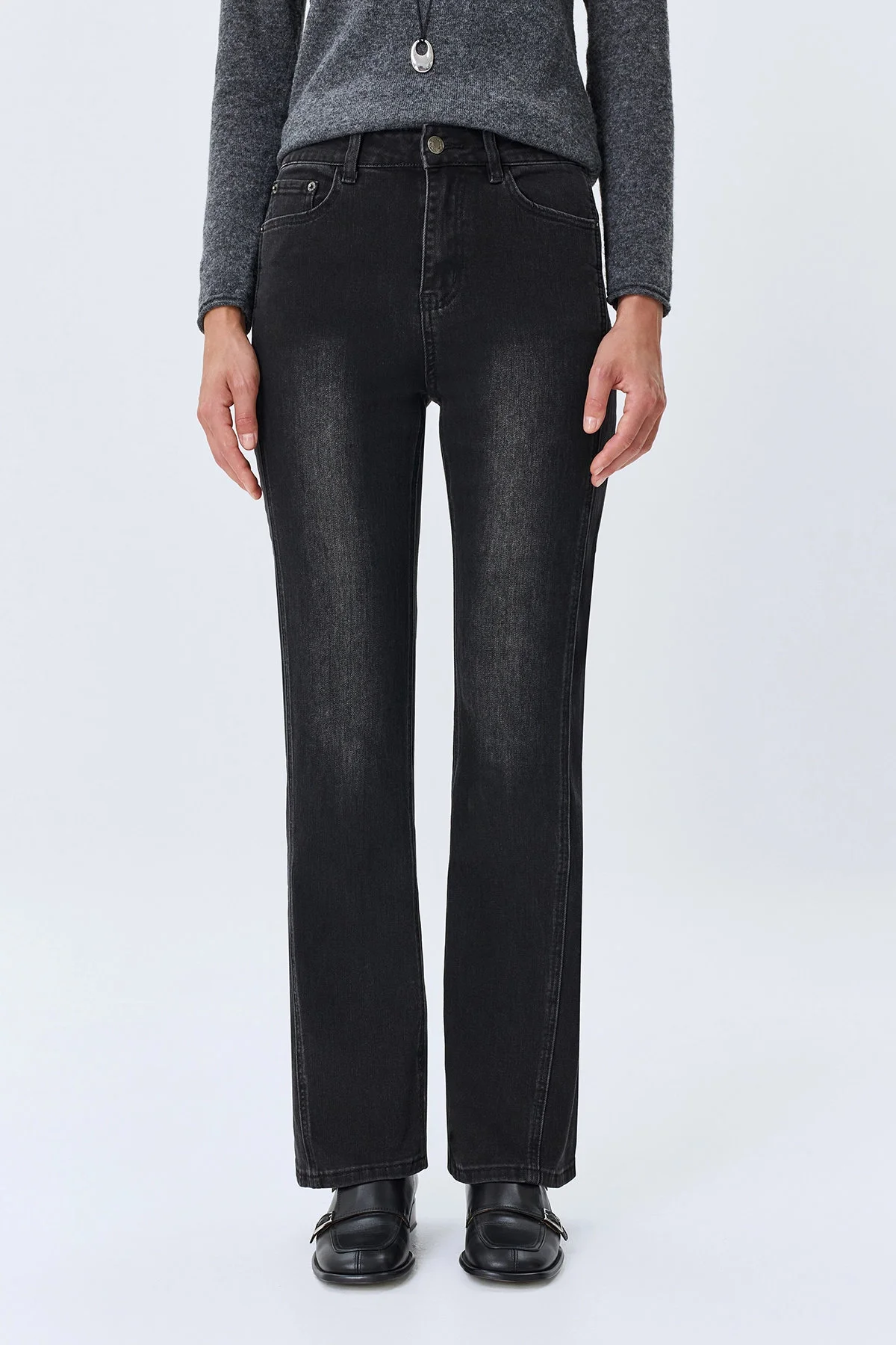 Джинсы Straight fit, черные, 52