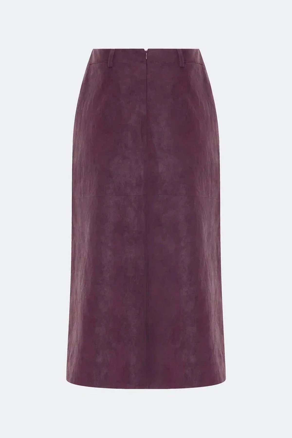 Юбка из искусственной замши, бордовый, 36