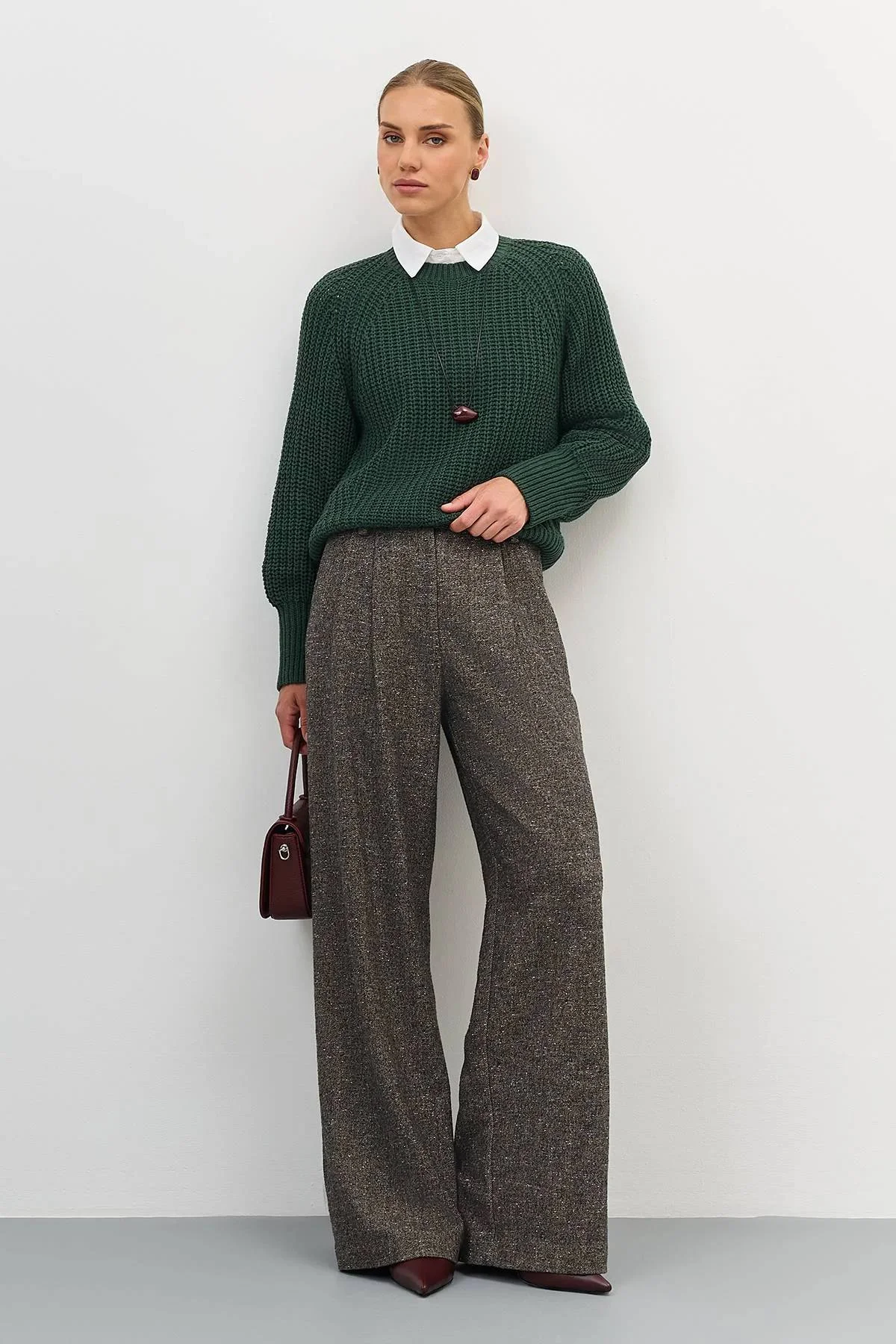 Брюки палаццо из букле