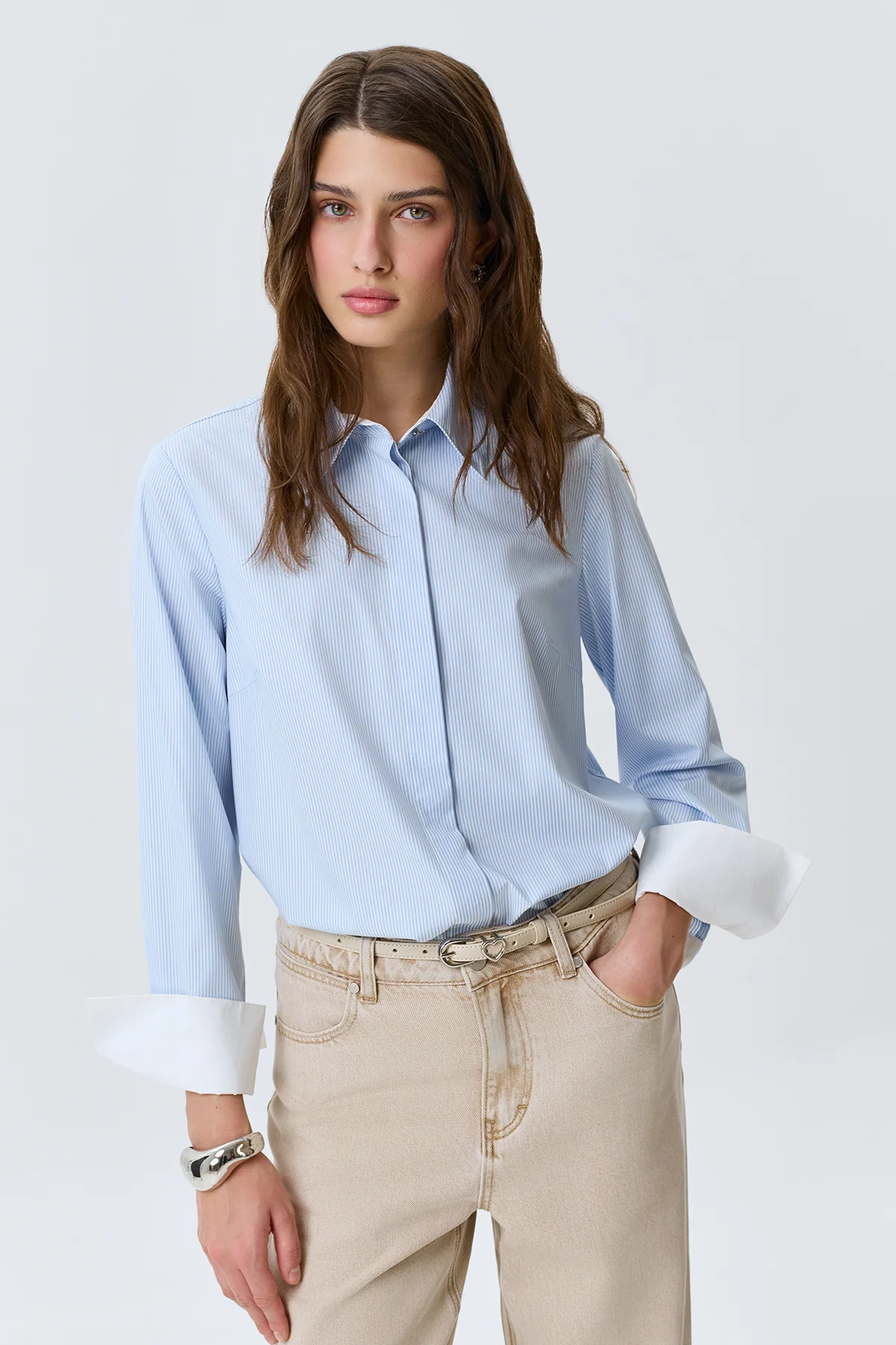 Базовая блузка из бамбукового волокна, 50