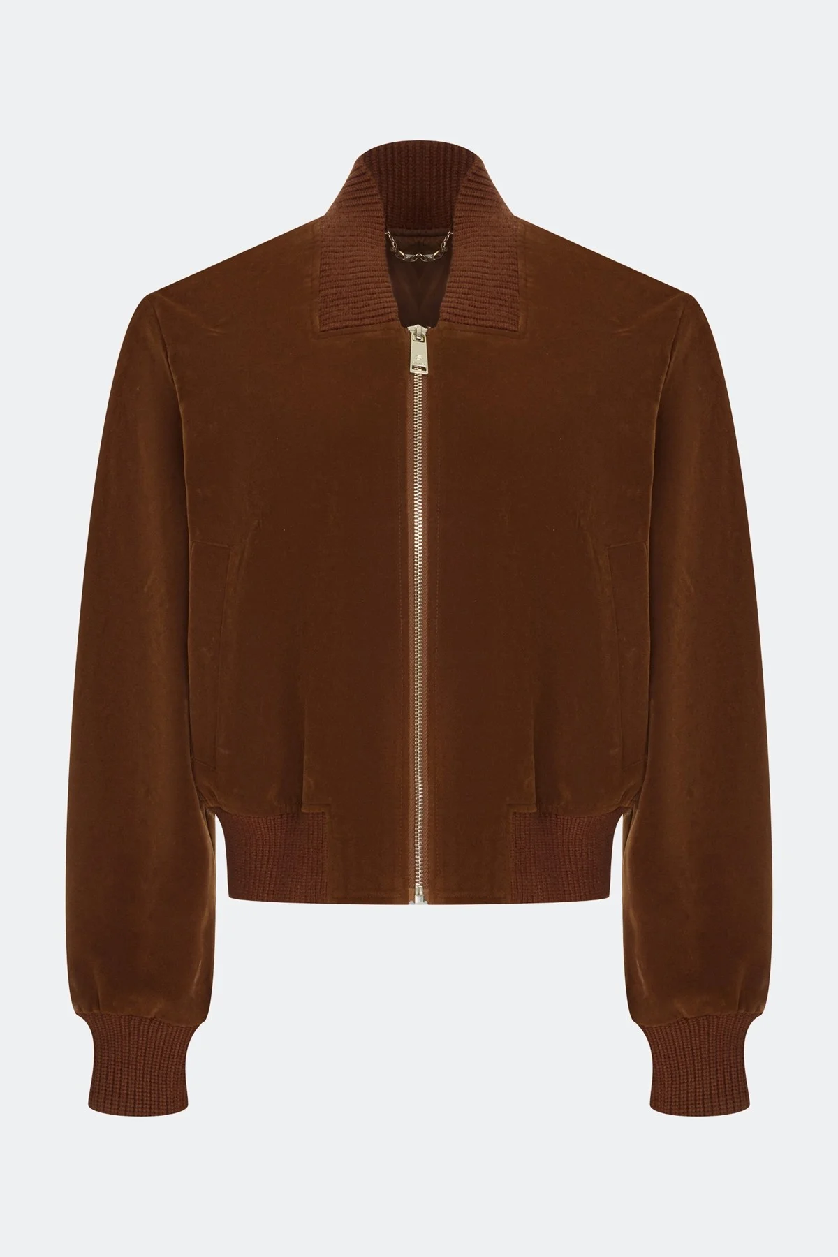 Укороченный жакет из искусственной замши, 44