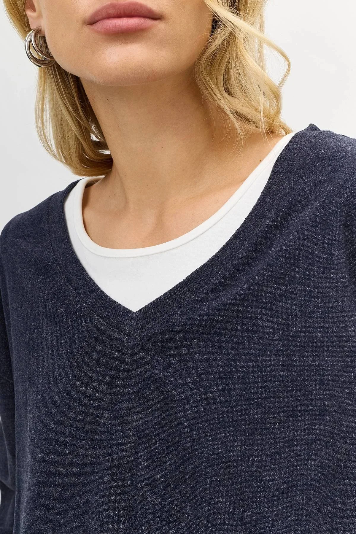 Джемпер с имитацией многослойност, 50