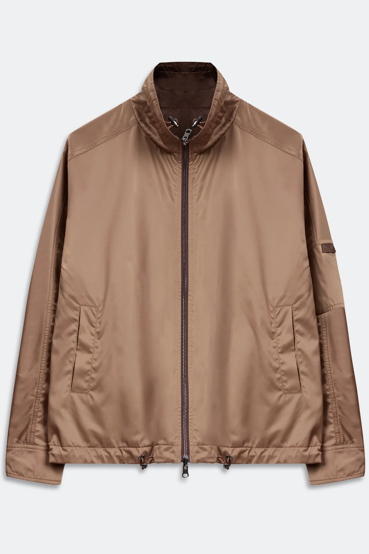 Темная двусторонняя сатиновая ветровка, 46