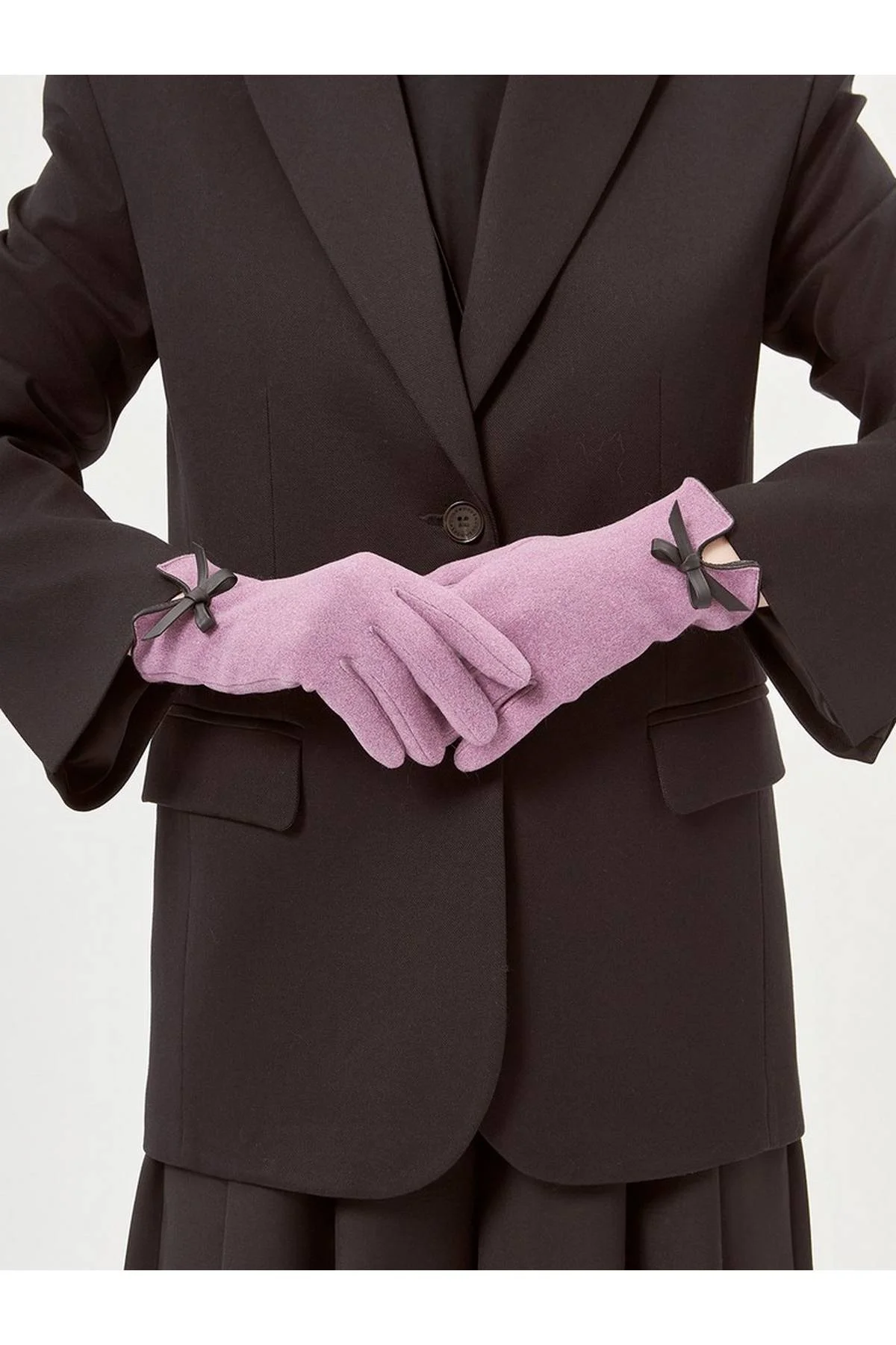 Перчатки пыльно-розовые, M