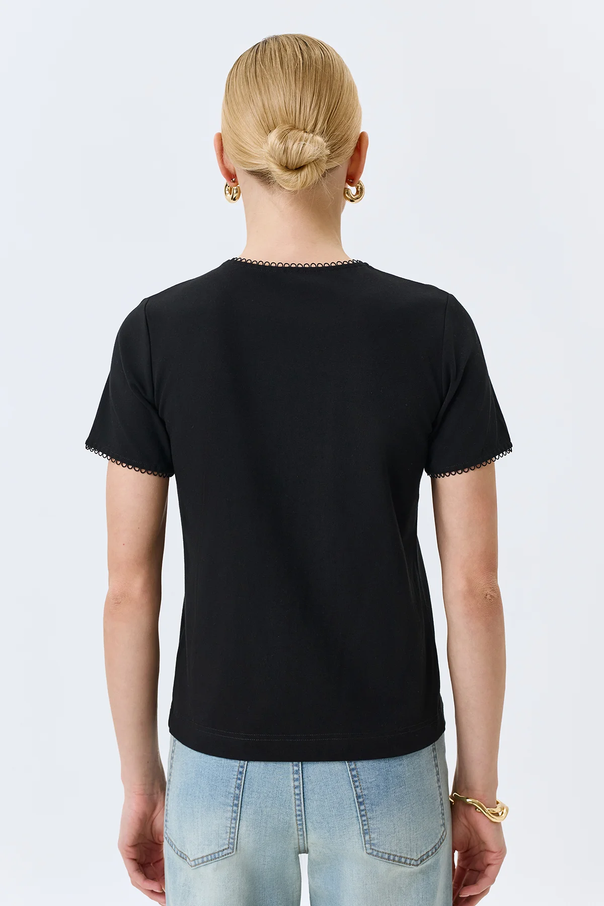 Футболка с кружевным кантом, 50