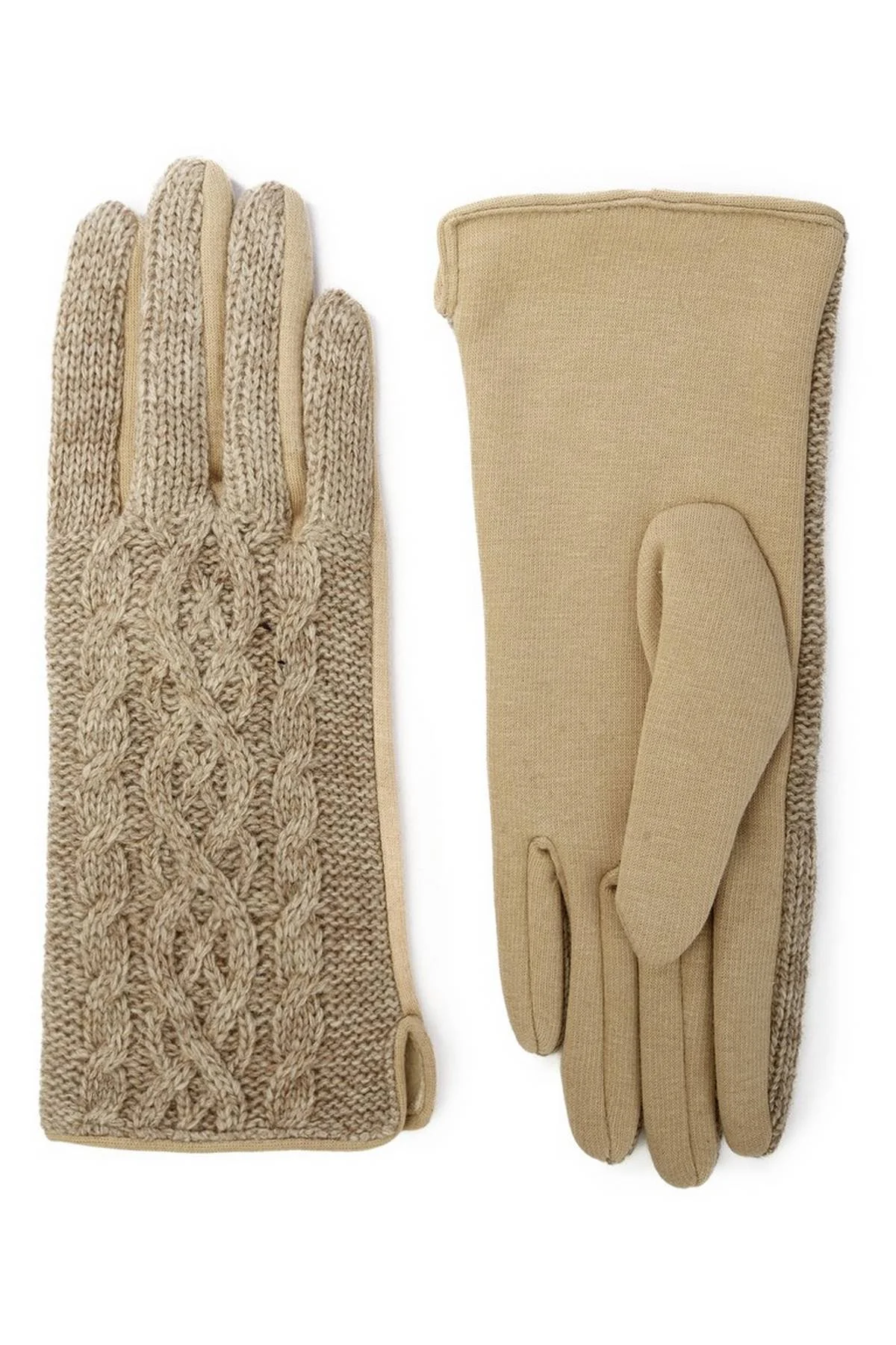 Перчатки бежевые, M