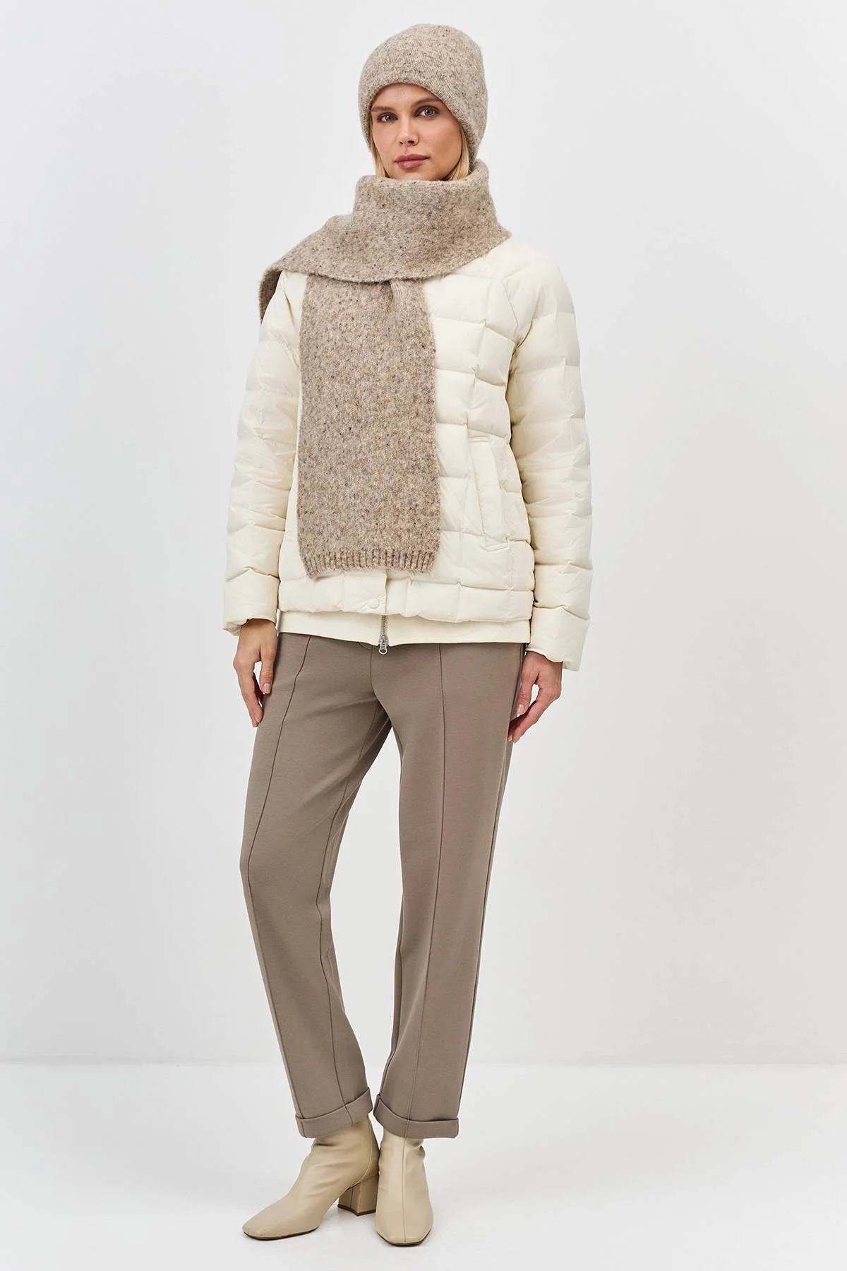 Вязаный шарф букле, One