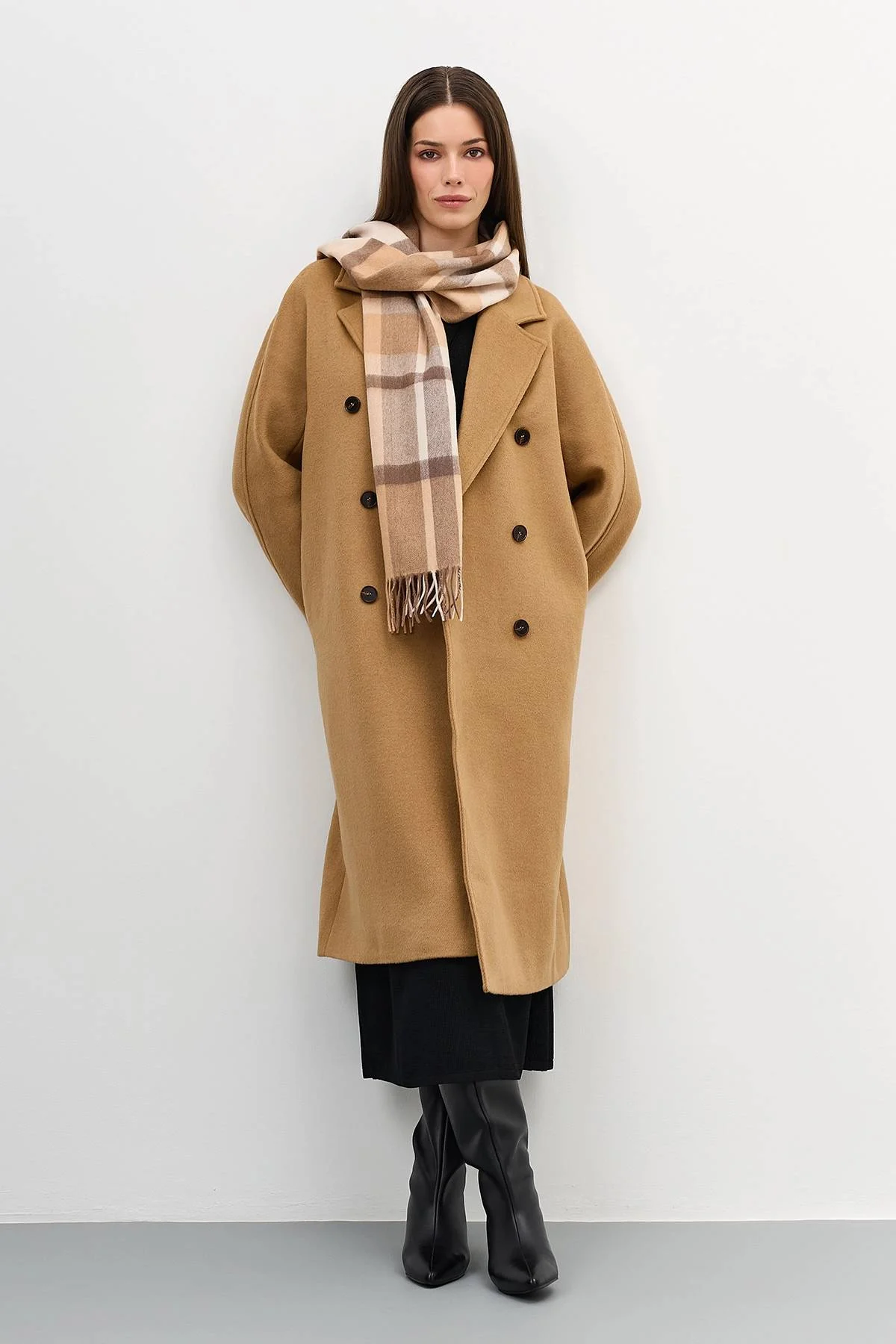 Шерстяной шарф в клетку, One