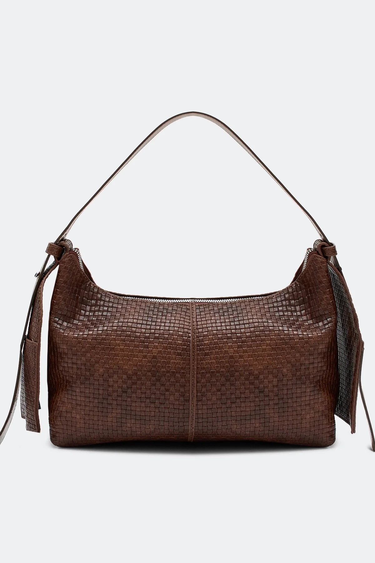 Сумка-багет из фактурной эко кожи, One