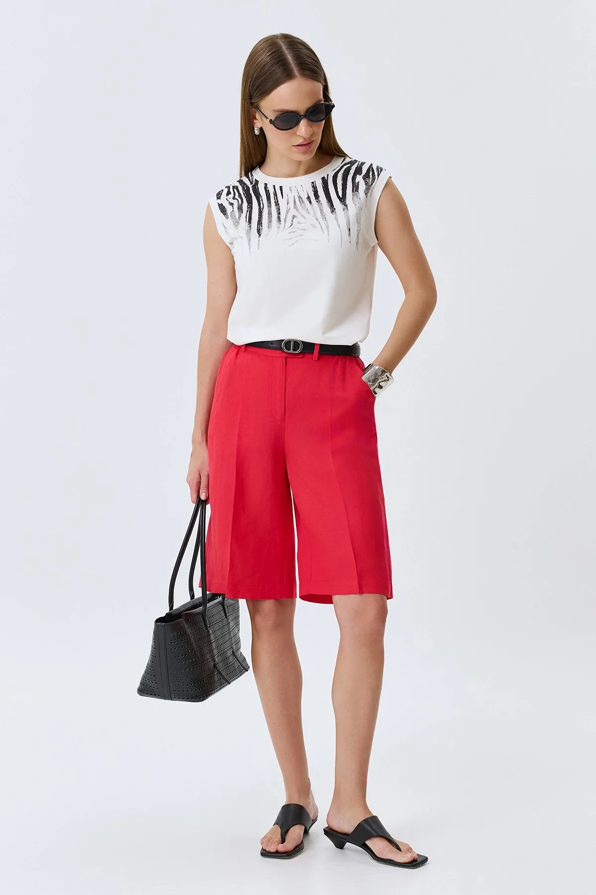 Топ с анималистичным принтом, 40