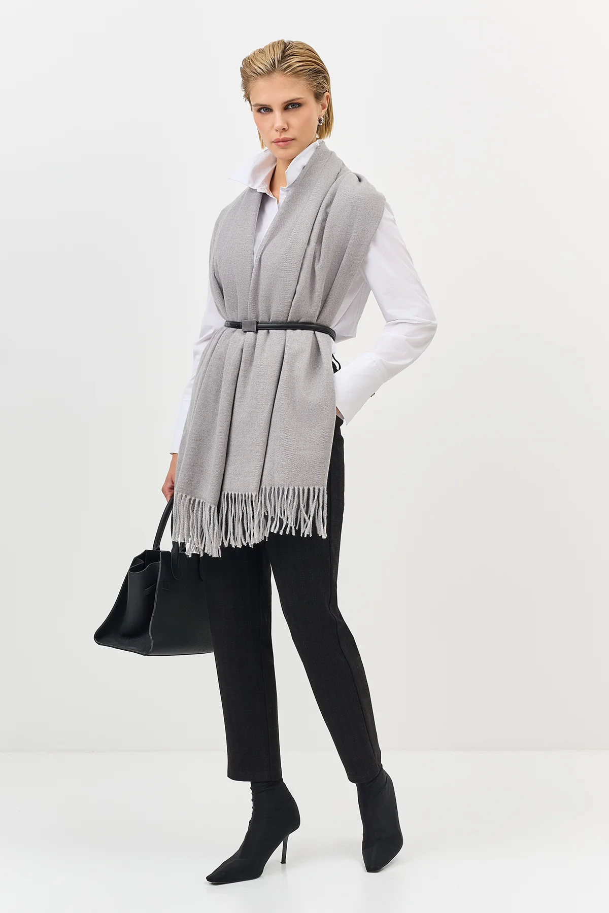 Лимитированная серия жилет с принтом и палантин, 38