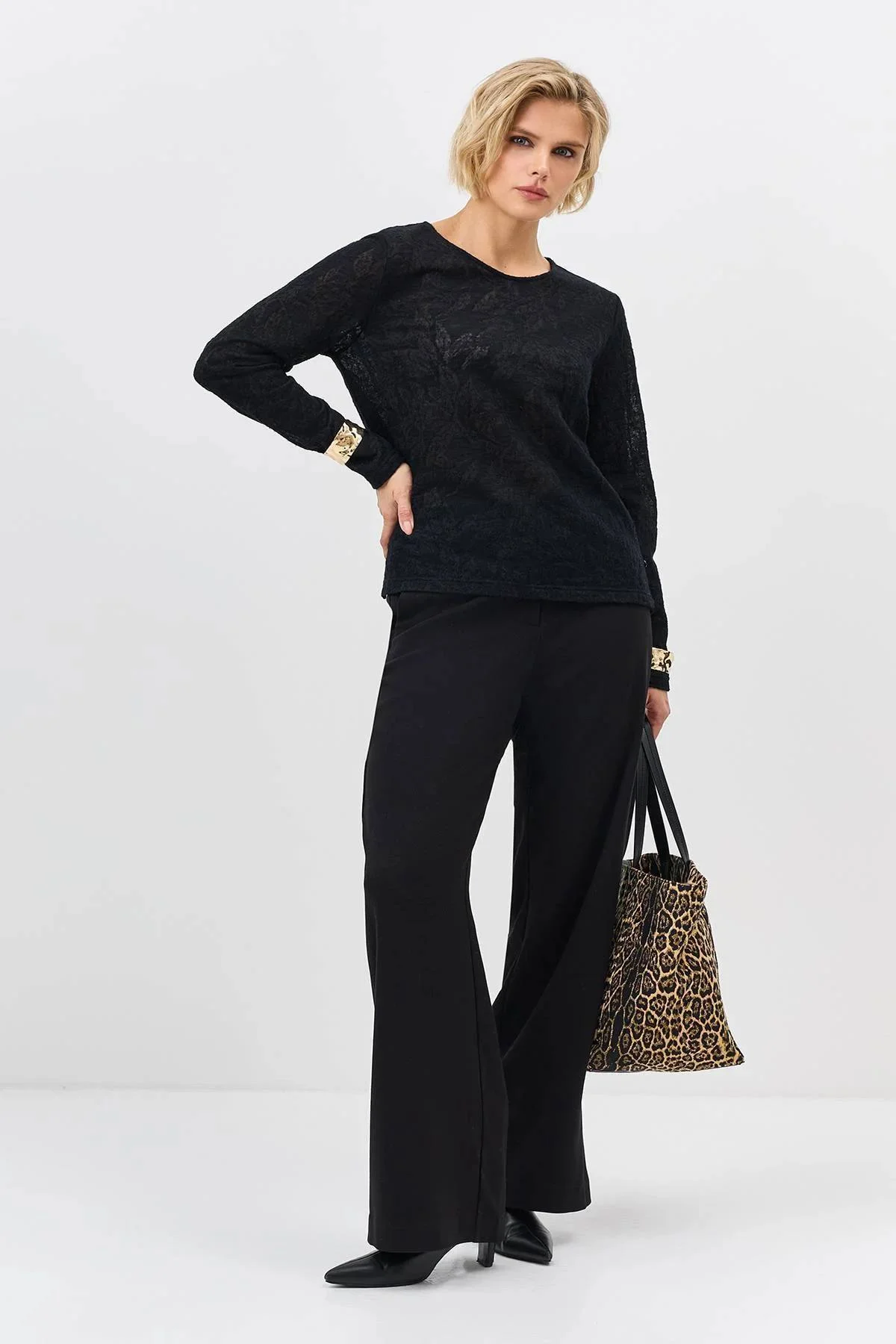 Ажурный лонгслив, 40