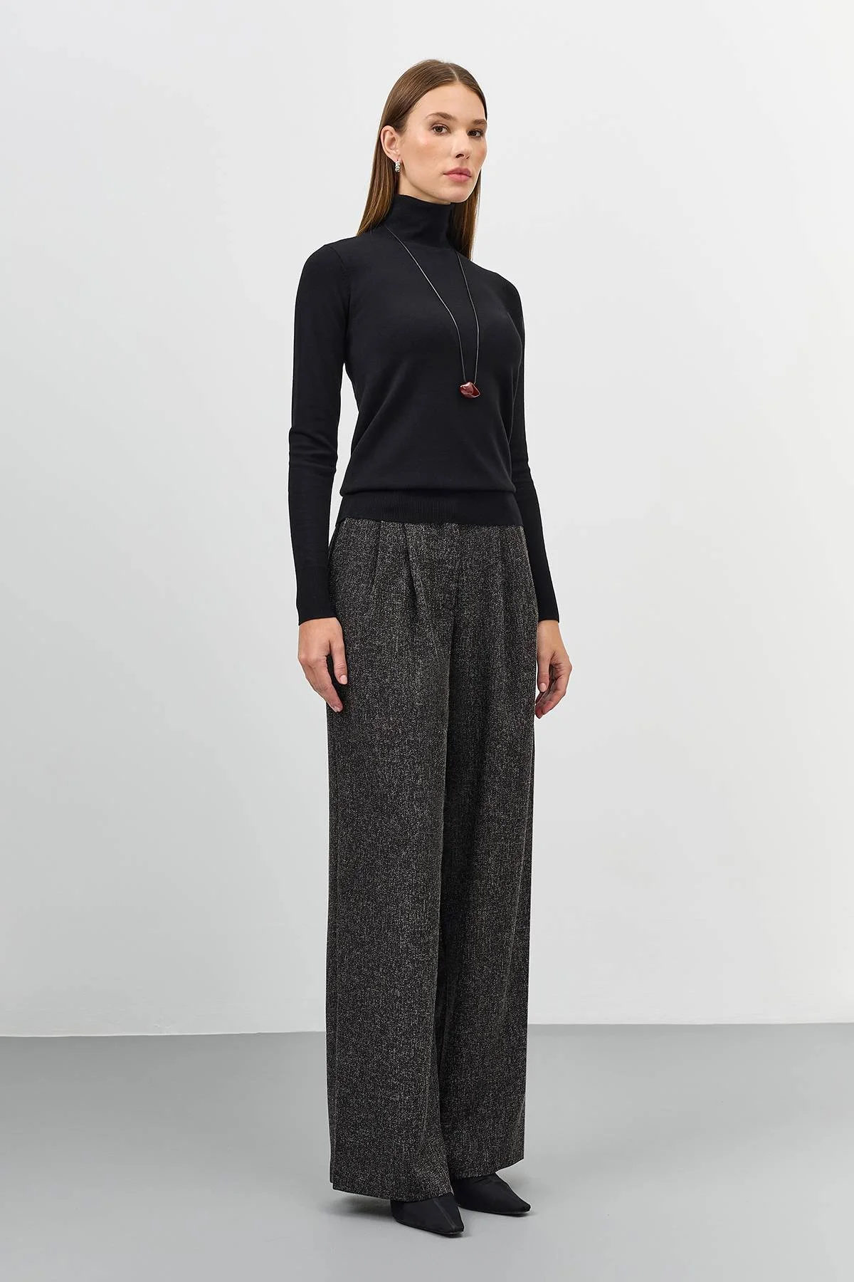 Лимитированная серия классические брюки со стрелками и ремень, 46