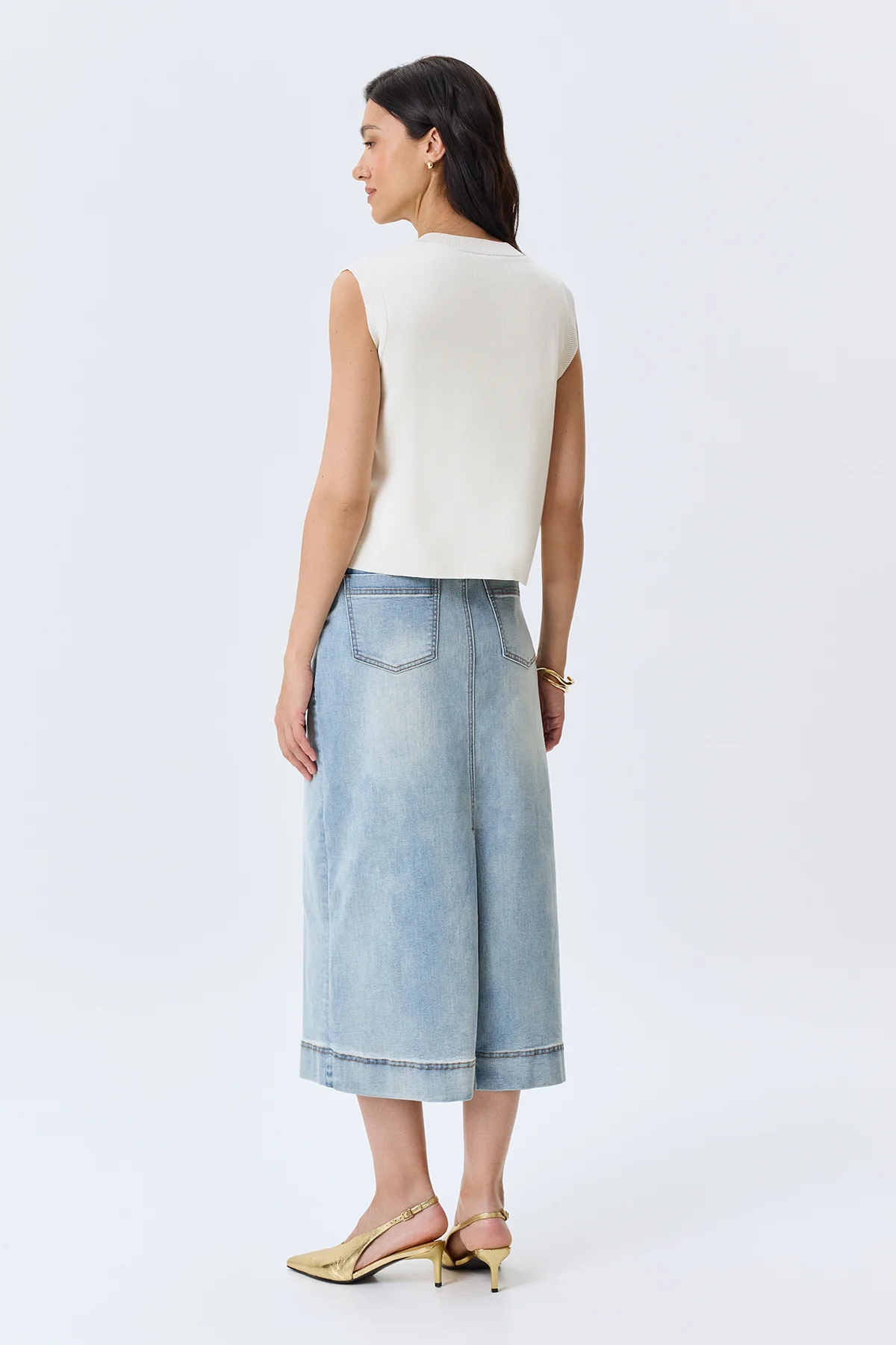 Жилет из вискозы и лиоцелла, 44