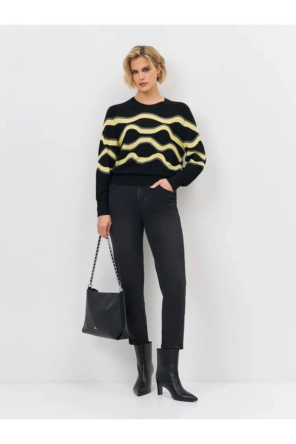 Утепленные широкие джинсы, 34