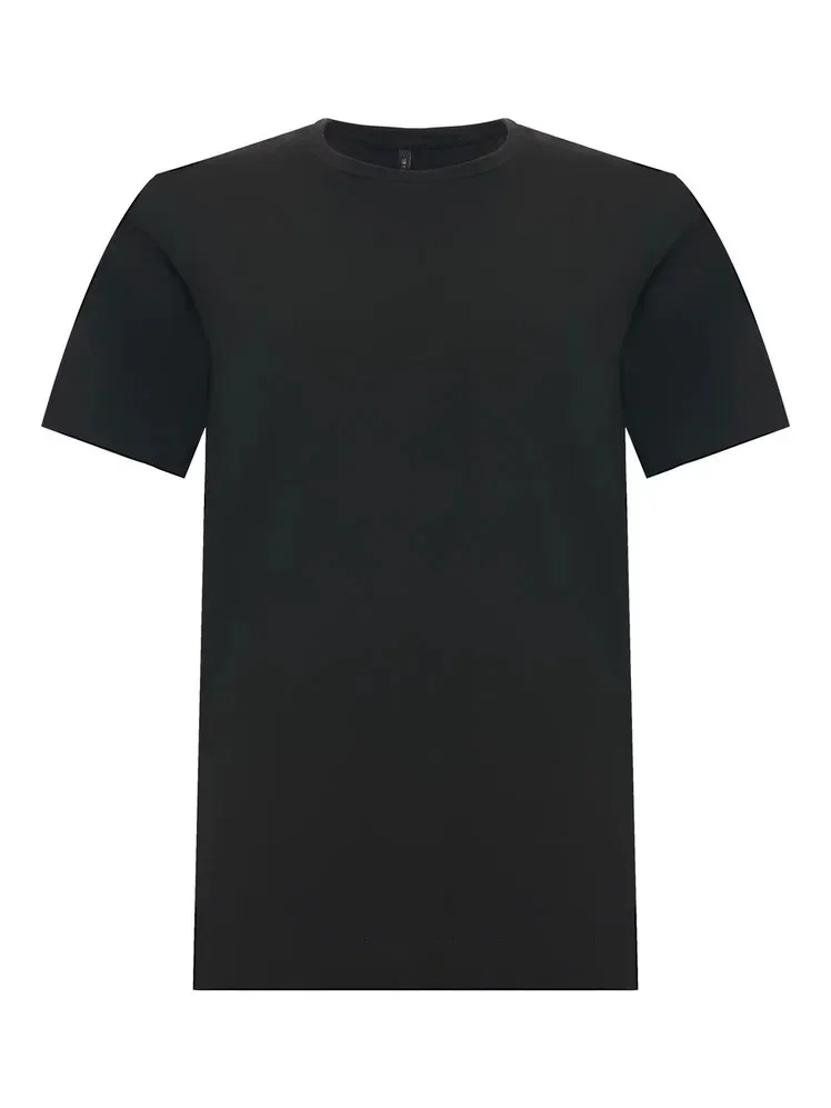 Базовая черная футболка из эластичного хлопка, 52