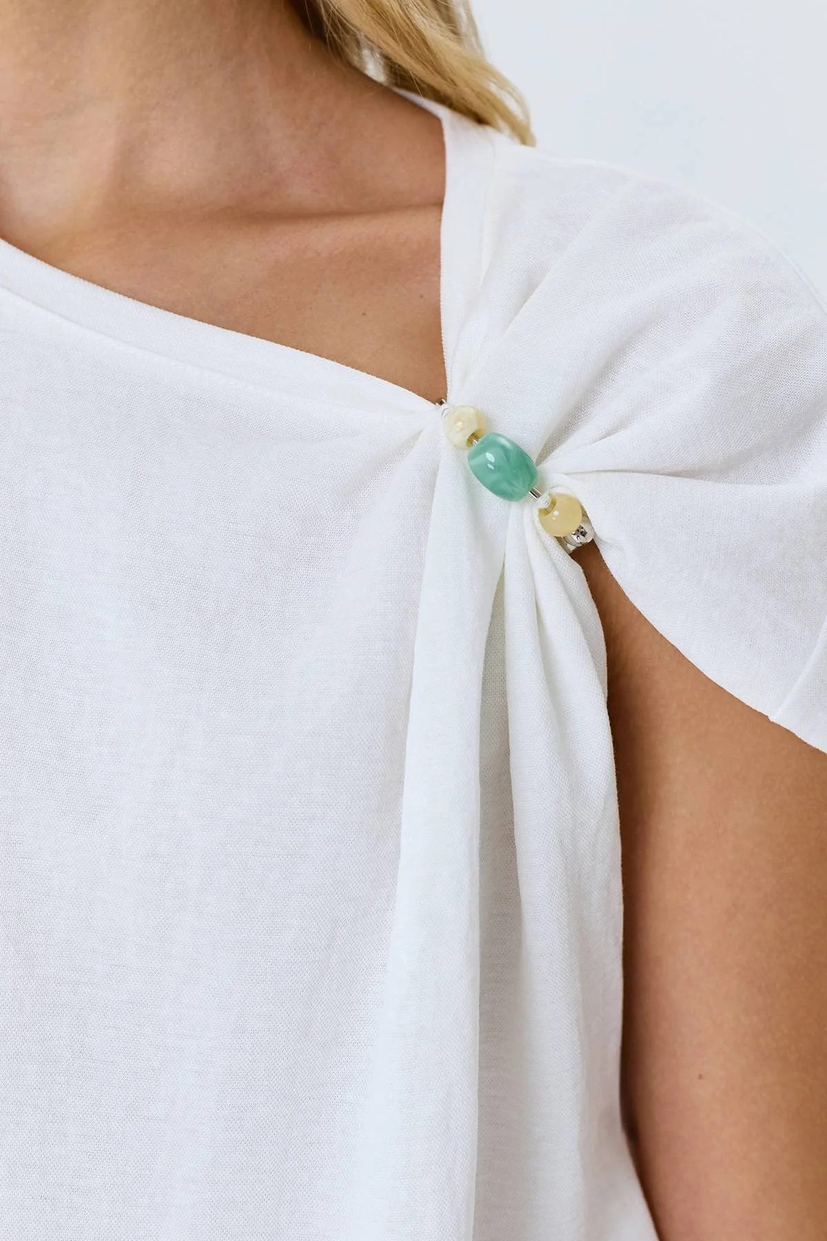 Белый топ двойной летний, 46