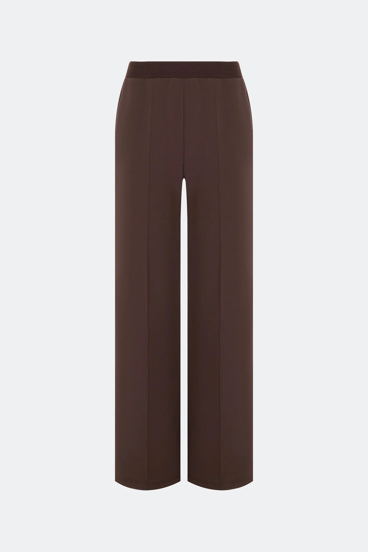 Трикотажные брюки в шоколадном оттенке, 36