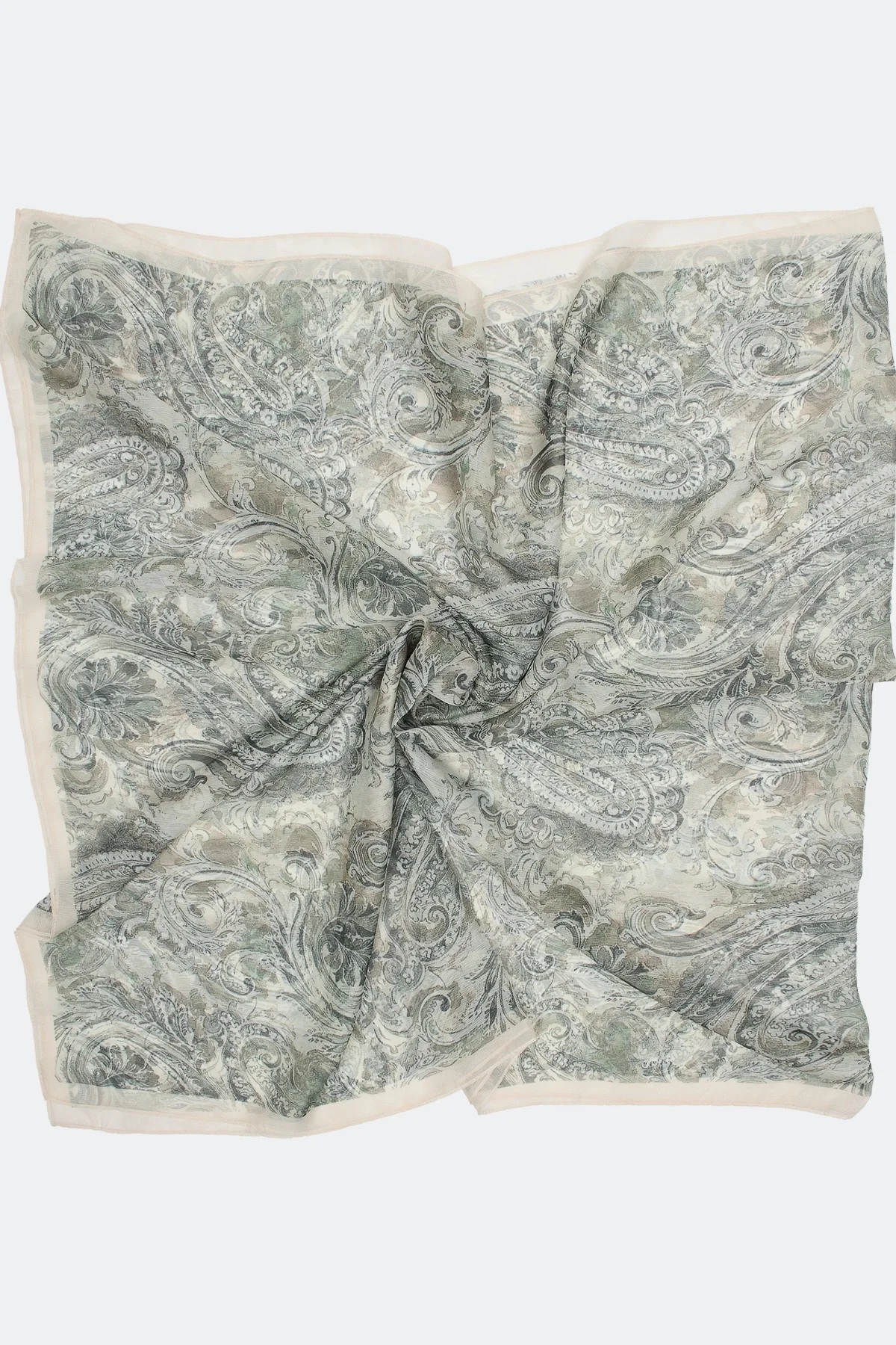 Тонкий палантин с нежным принтом, One