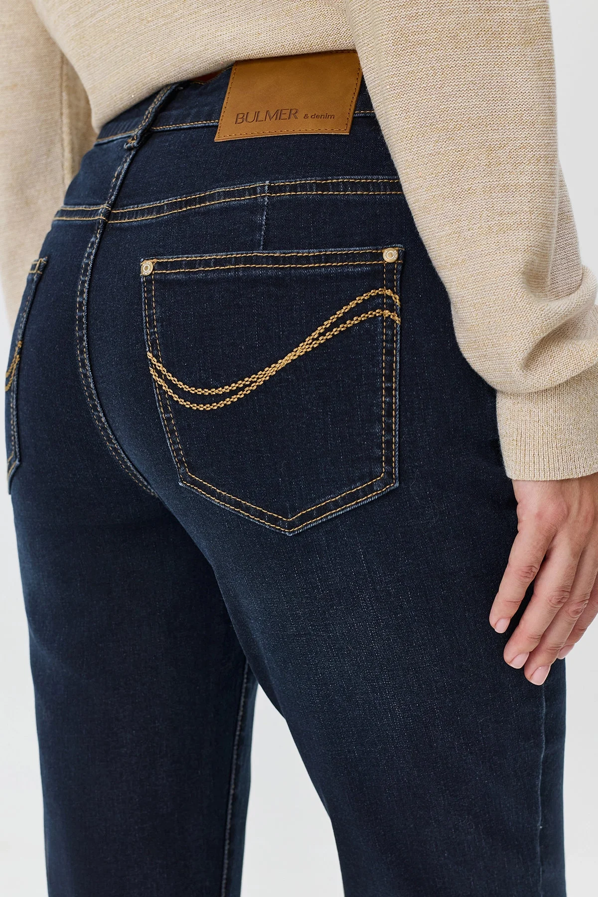 Классические джинсы Straight fit, темно-синий, 40