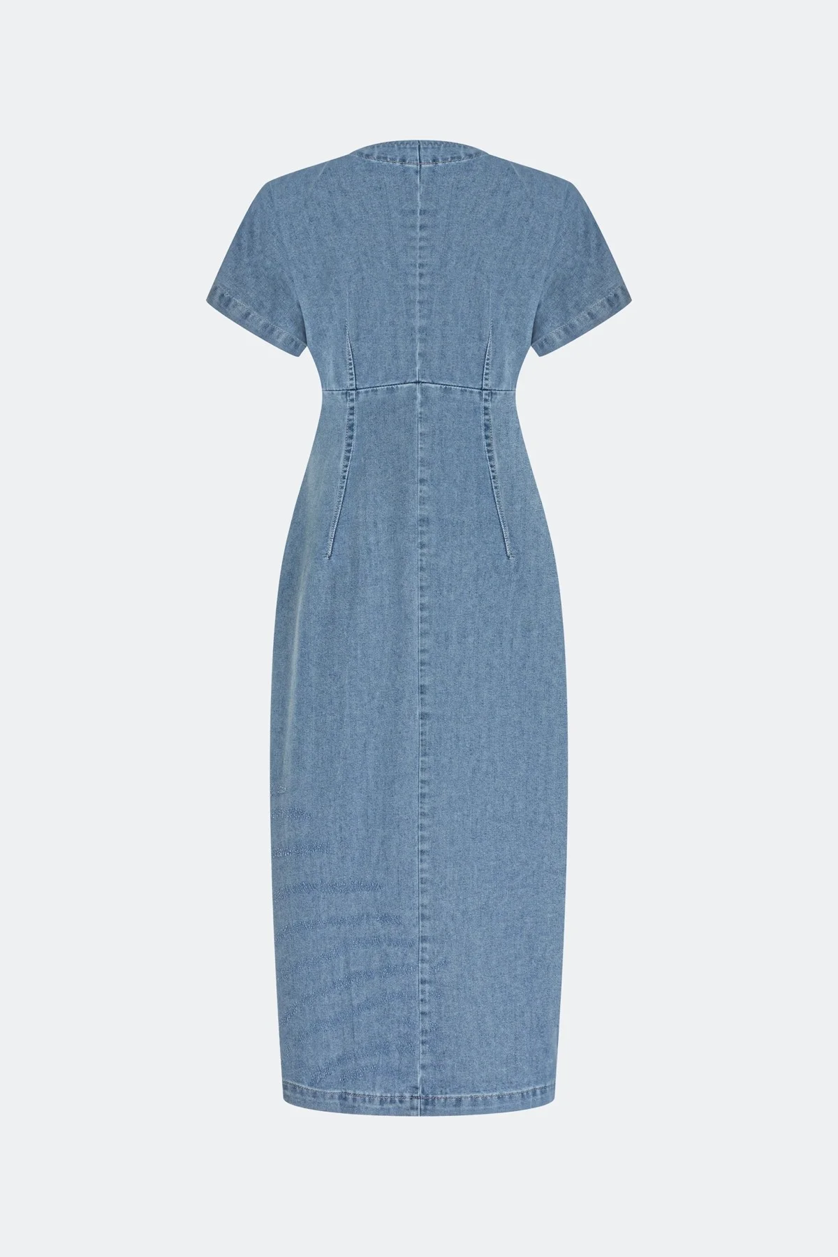 Джинсовое платье с V-образным вырезом, 40