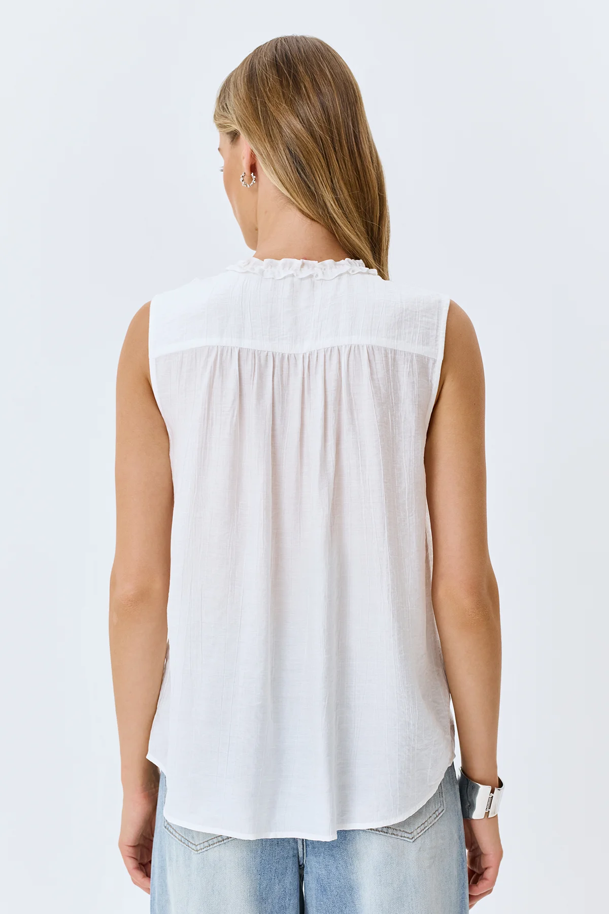 Блузка топ с романтичными рюшами, 44