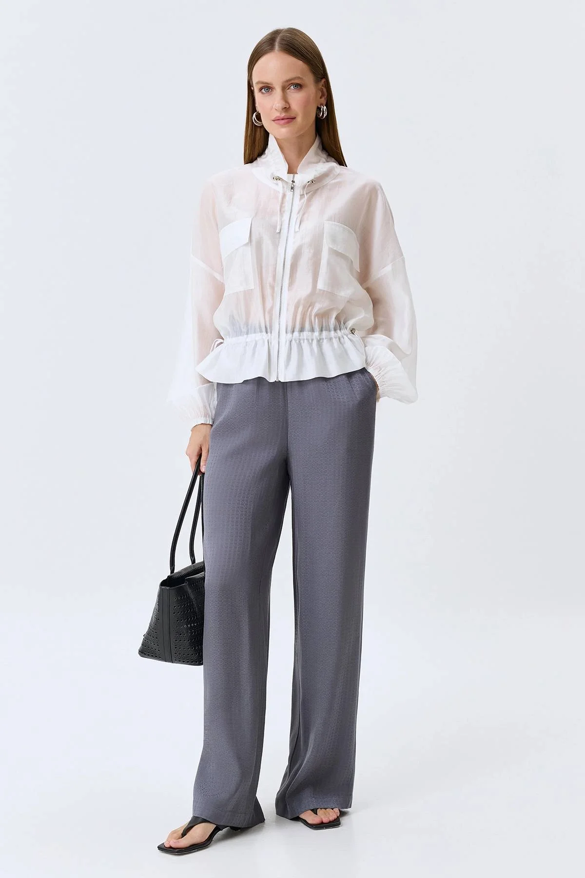 Жаккардовые брюки из 100% вискозы, 36