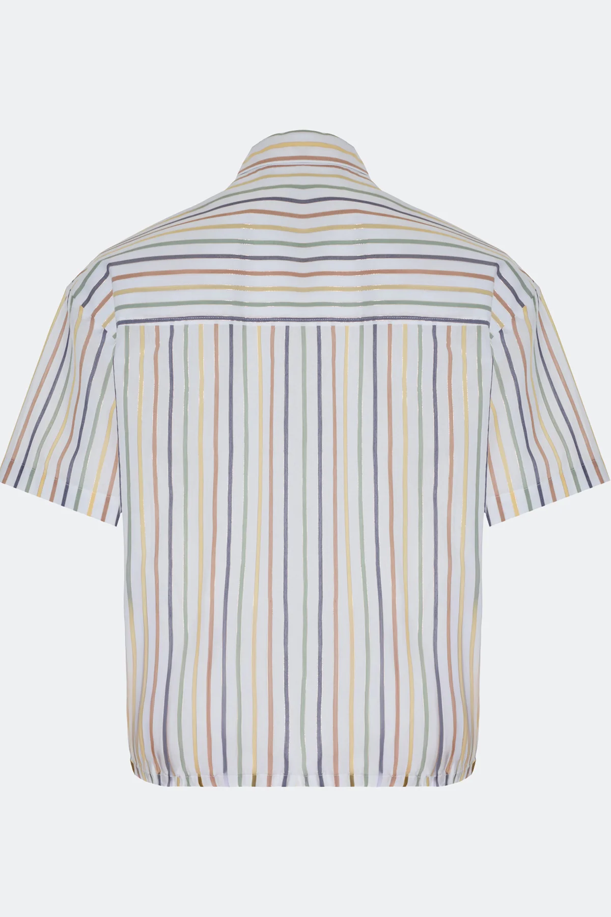 Легкая блузка в яркую полоску, 40