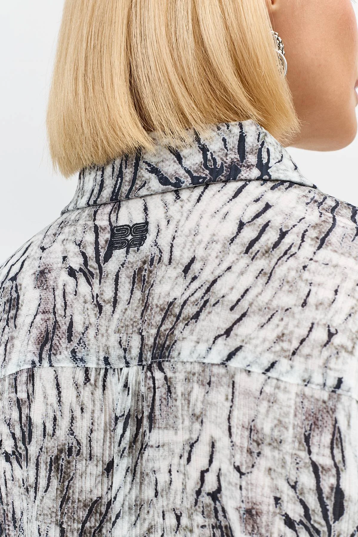 Лимитированая серия блузка из вискозы с принтом и ремень, 44