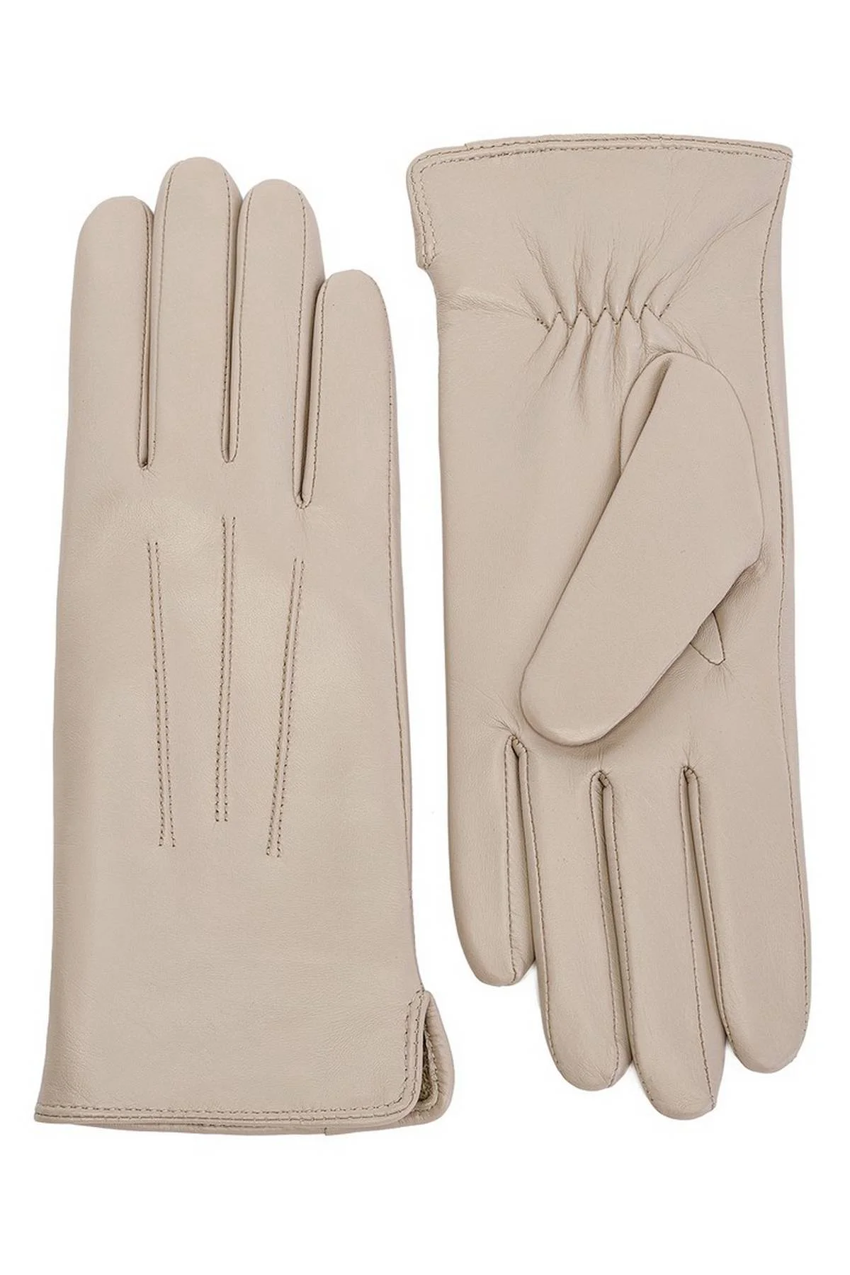 Перчатки серо-бежевые, 7,5