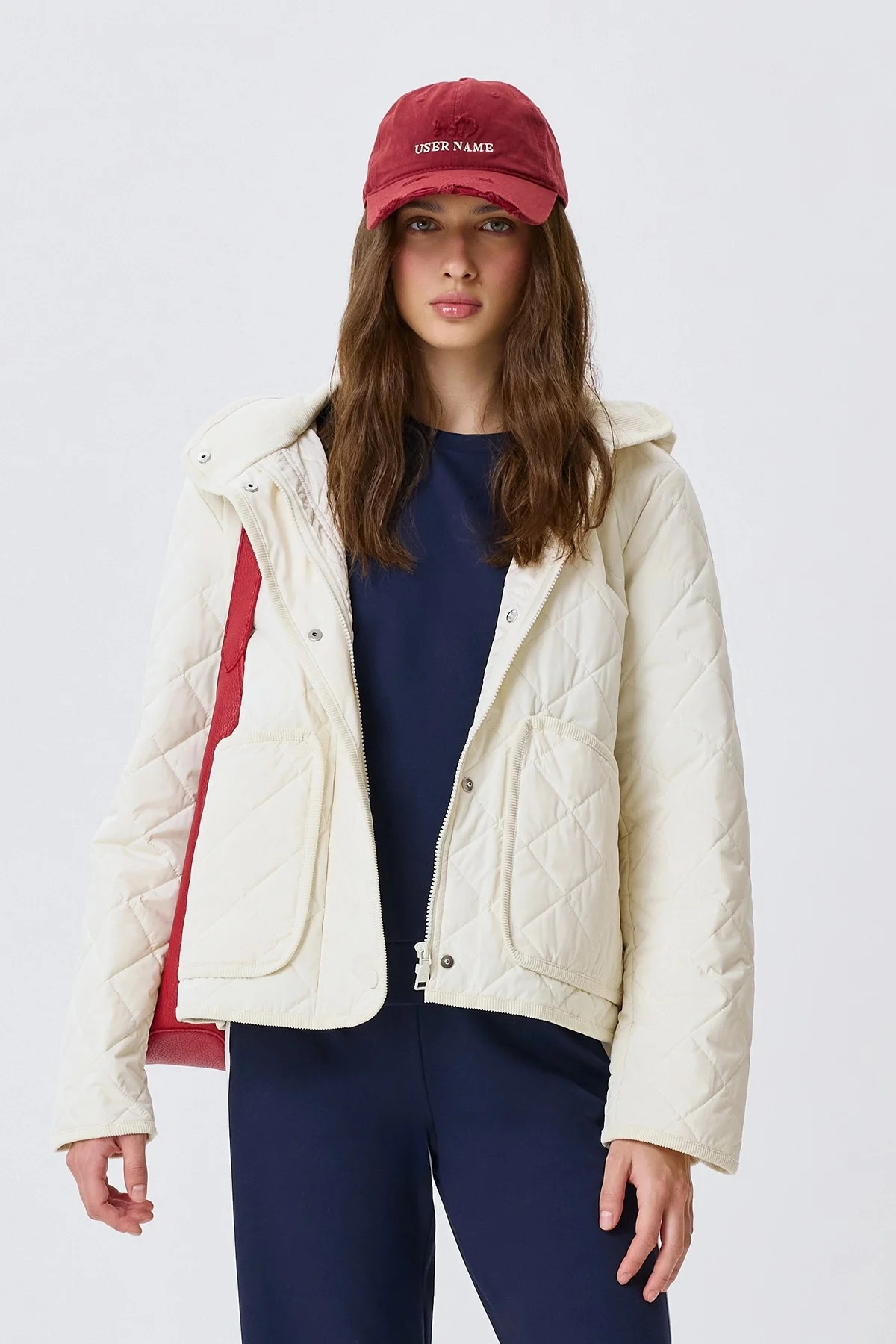 Куртка с ромбовидной стежкой, 40