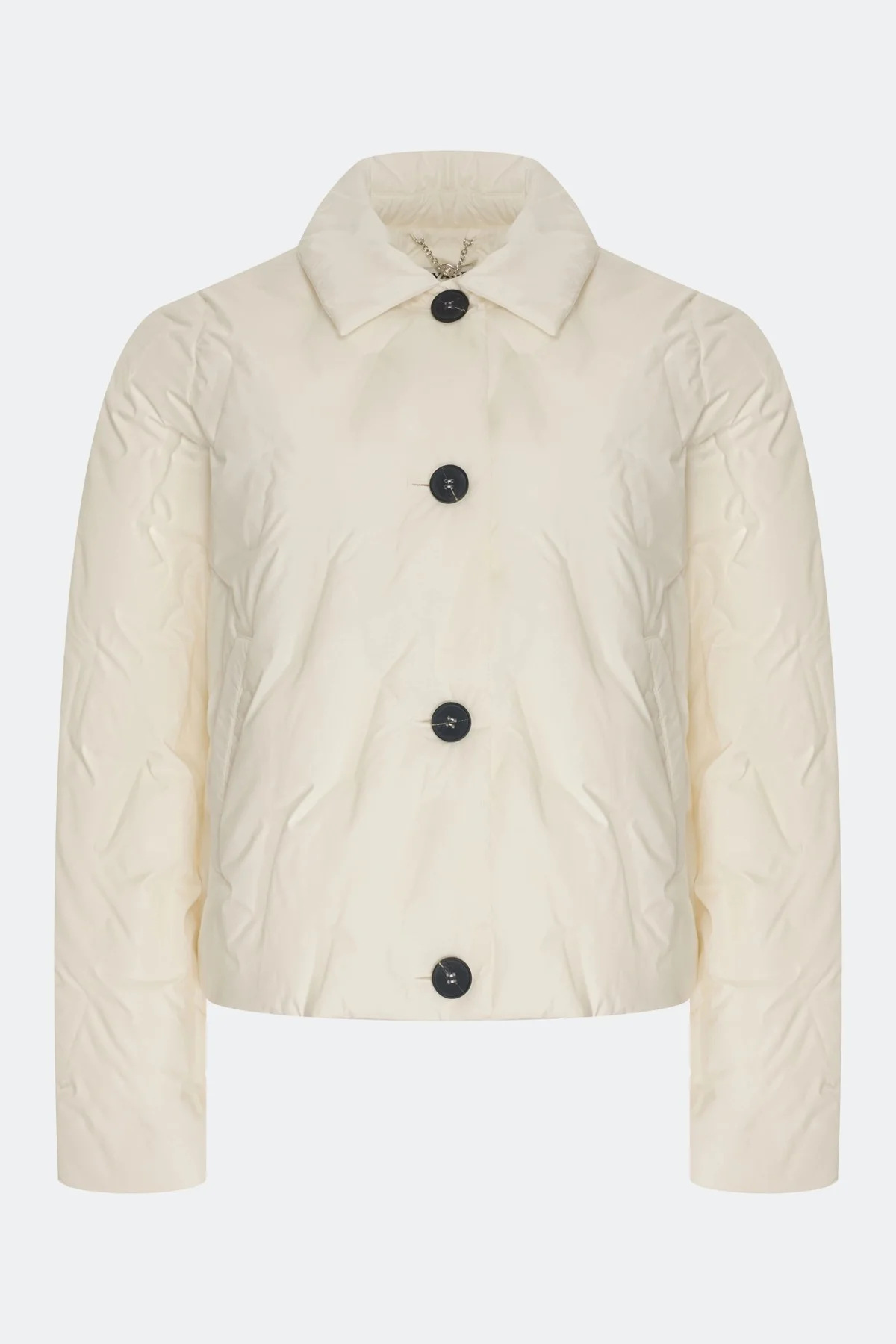 Стеганый жакет с контрастными пуговицами, 46