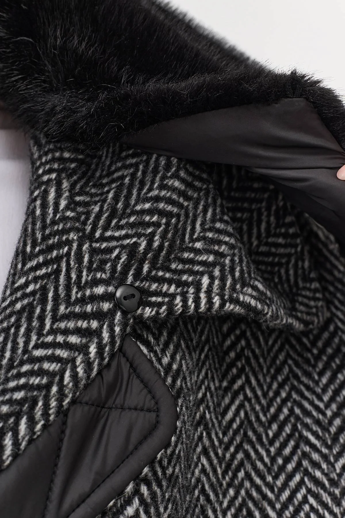 Лимитированная серия серая куртка с палантином, 50