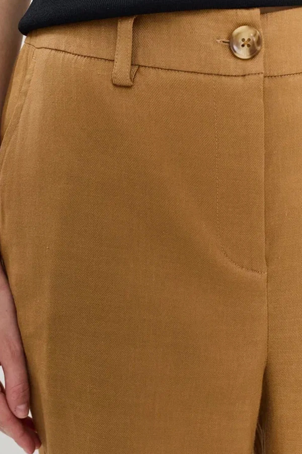 Прямые брюки коричневого цвета со шлёвками, 44р