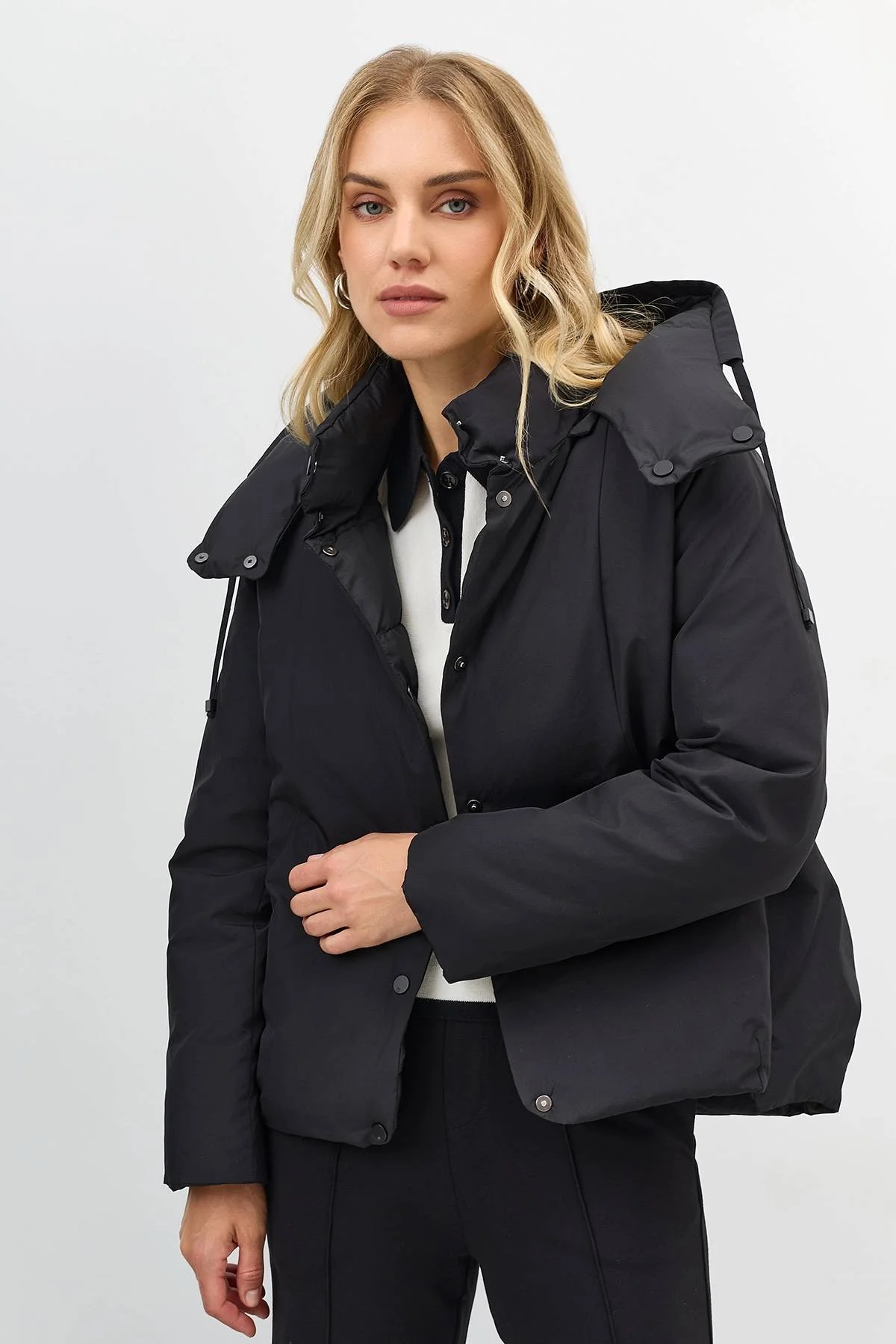 Лимитированная серия двусторонняя куртка с капюшоном и палантин, 44