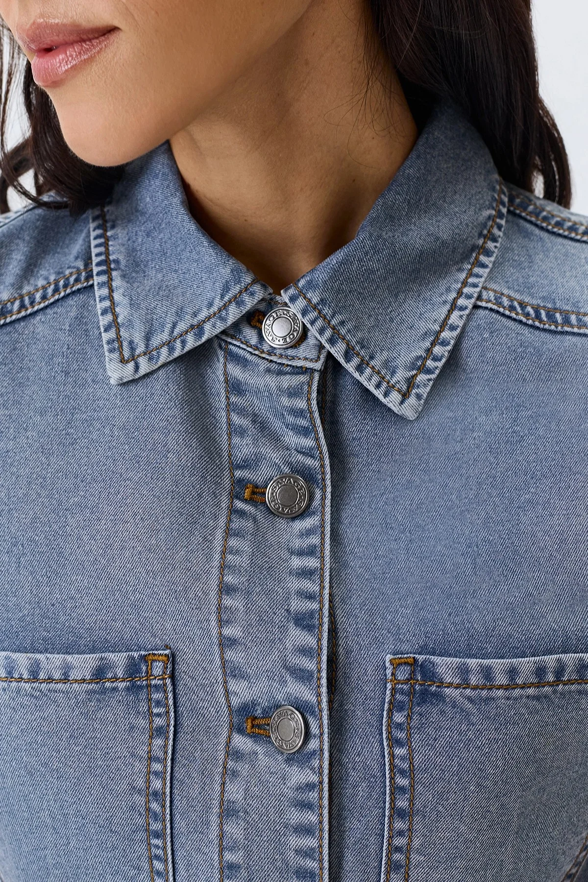 Платье-миди из денима, 44