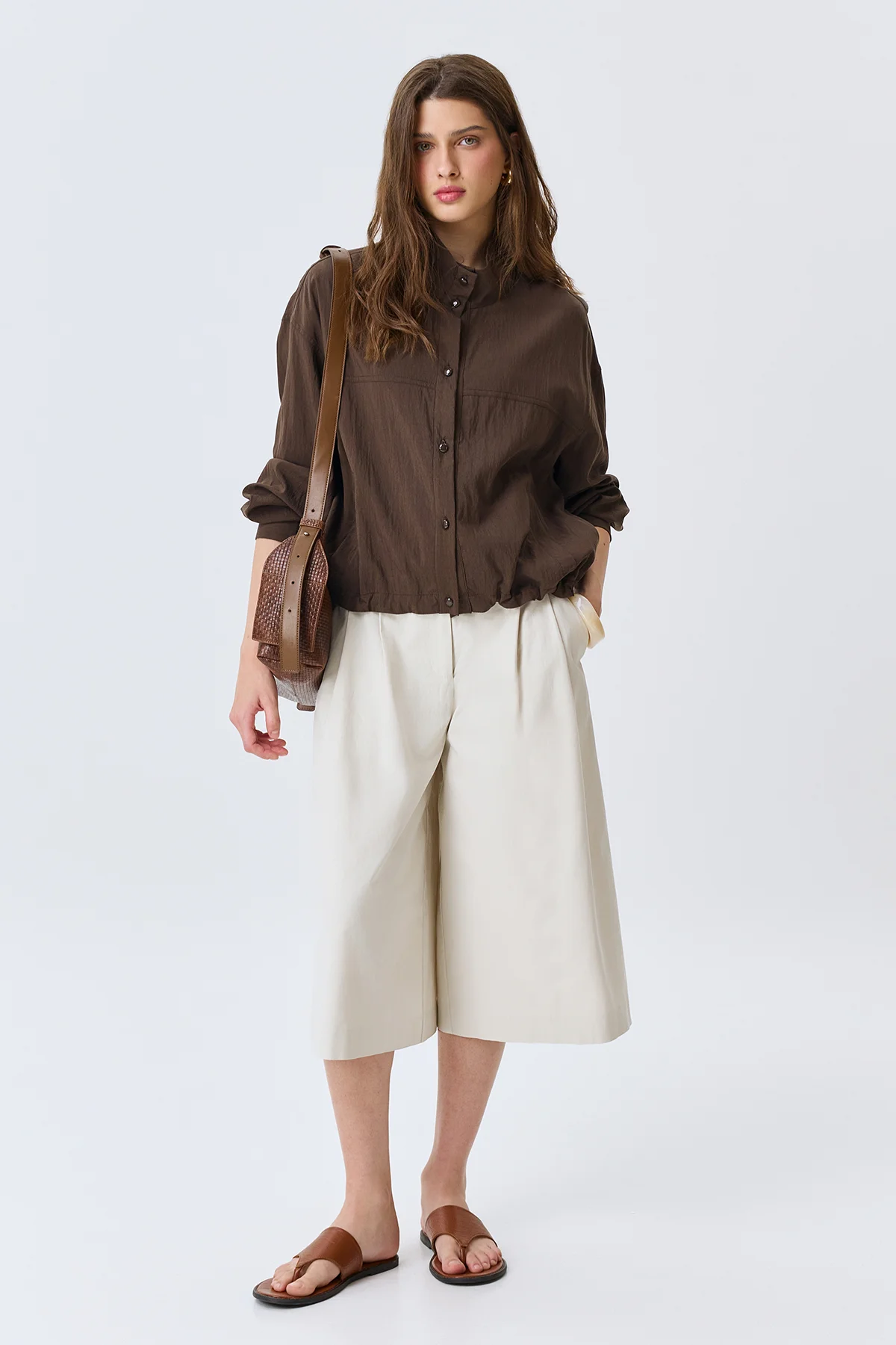 Удлиненные бермуды из лиоцелла и хлопка, 52