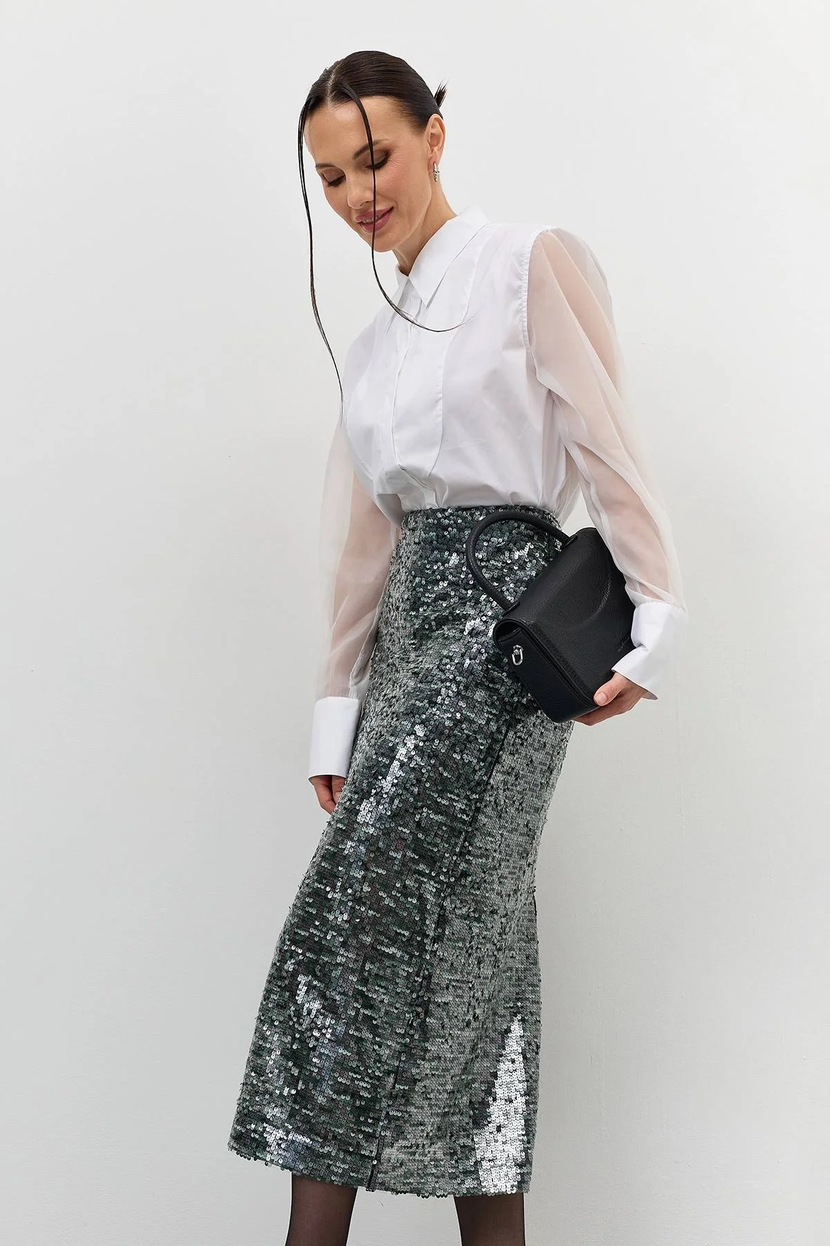 Мерцающая юбка с пайетками, 52