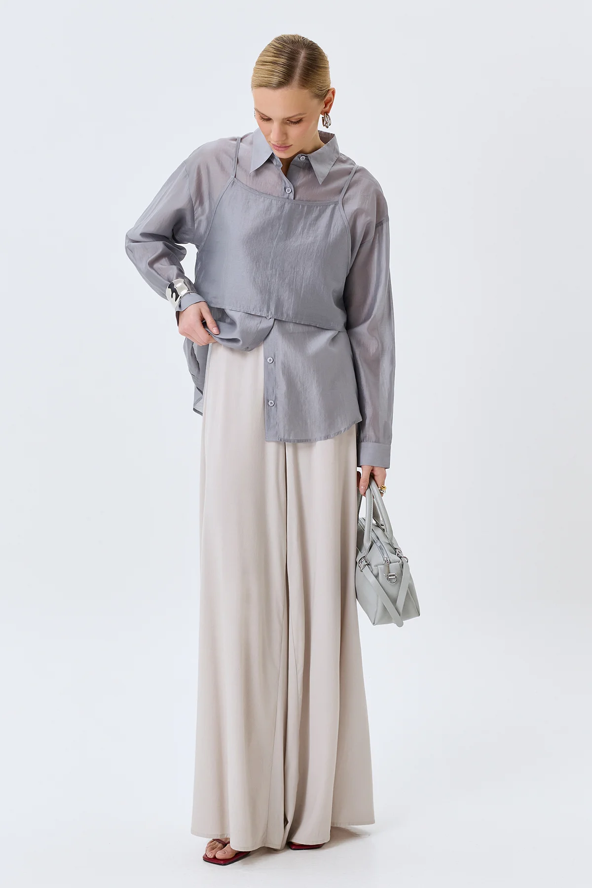 Широкие брюки-палаццо, 46